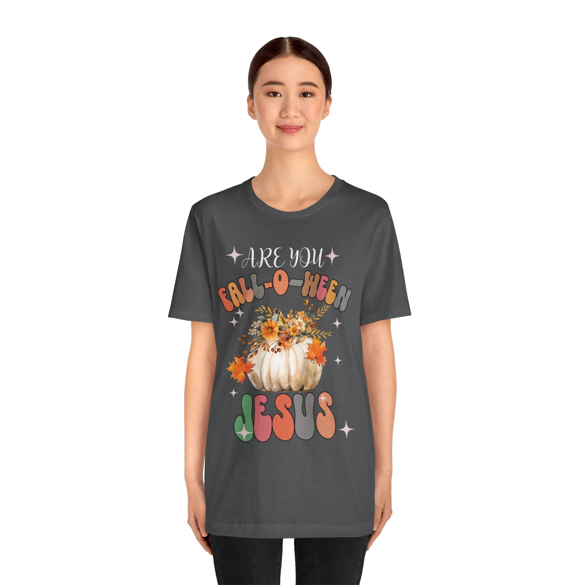 Fall-Themed Jesus Tee, Unisex Jersey T-Shirt, Cozy Autumn Apparel, Thanksgiving Gift, Fall Celebration Shirt, Christian Fashion