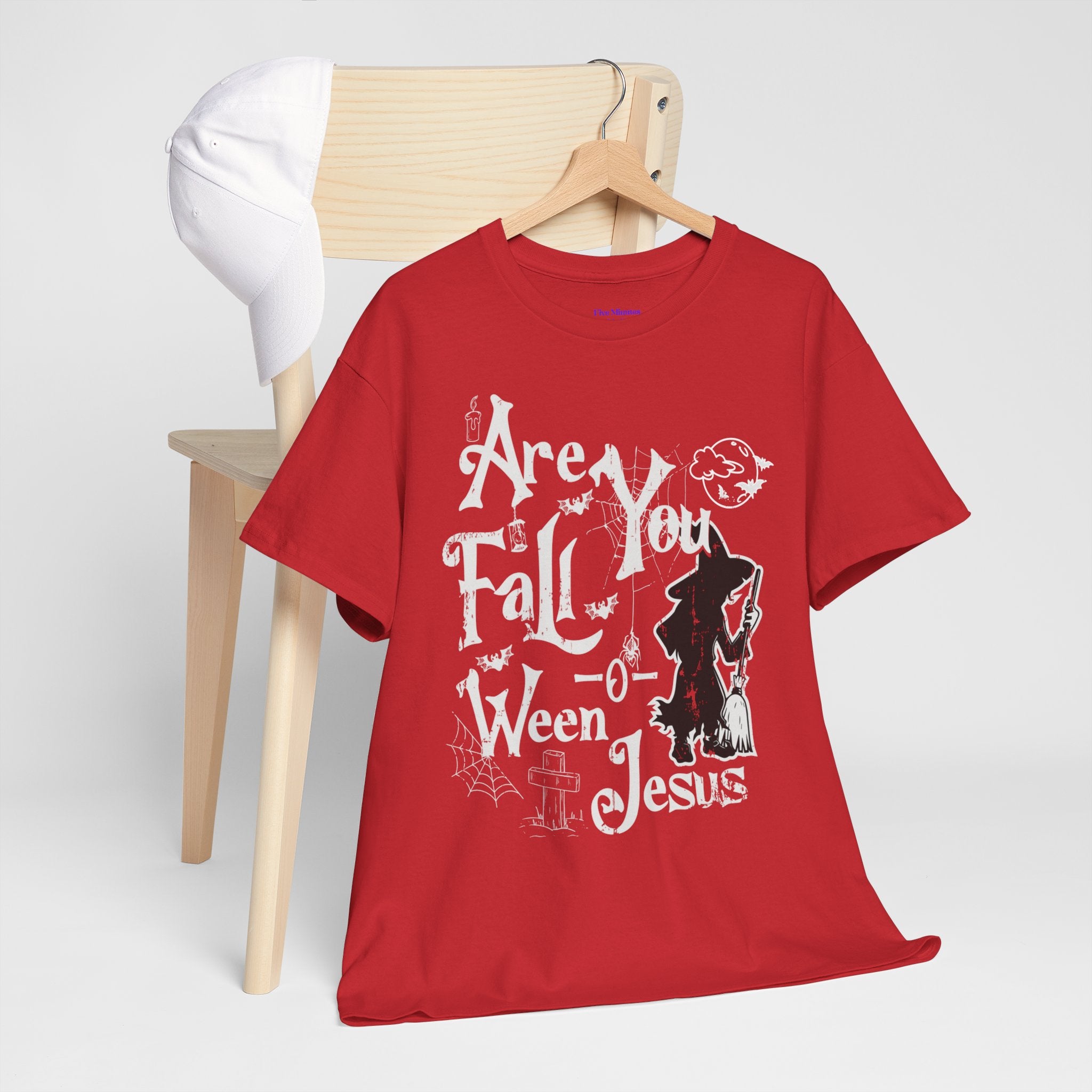 Fall-Themed Unisex Heavy Cotton Tee - Halloween, Jesus Celebration, Autumn Vibes, Casual Wear, Gift Idea