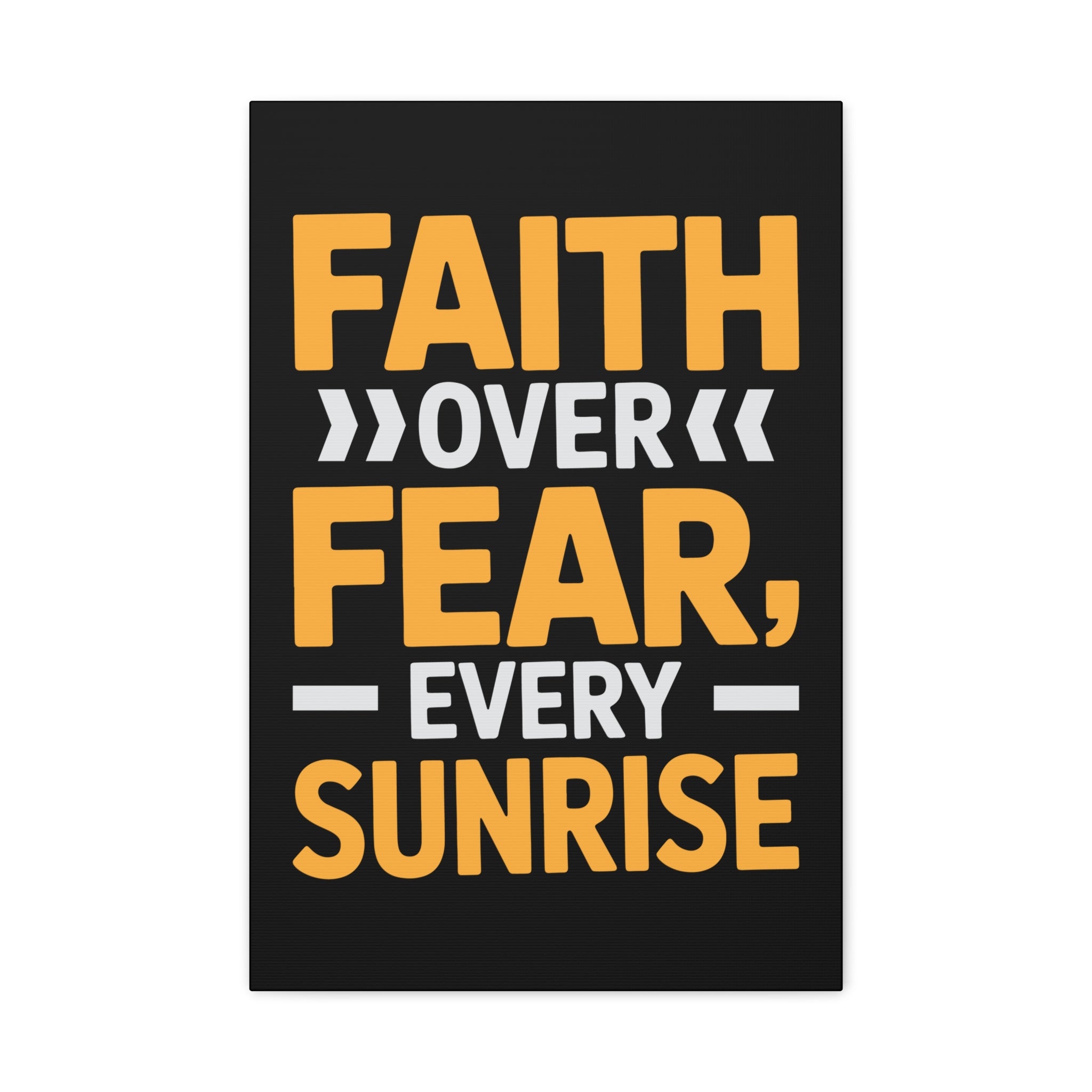 Inspirational Wall Art, Motivation Decor, Faith over Fear Canvas, Uplifting Home Decoration, Perfect Gift for New Beginnings
