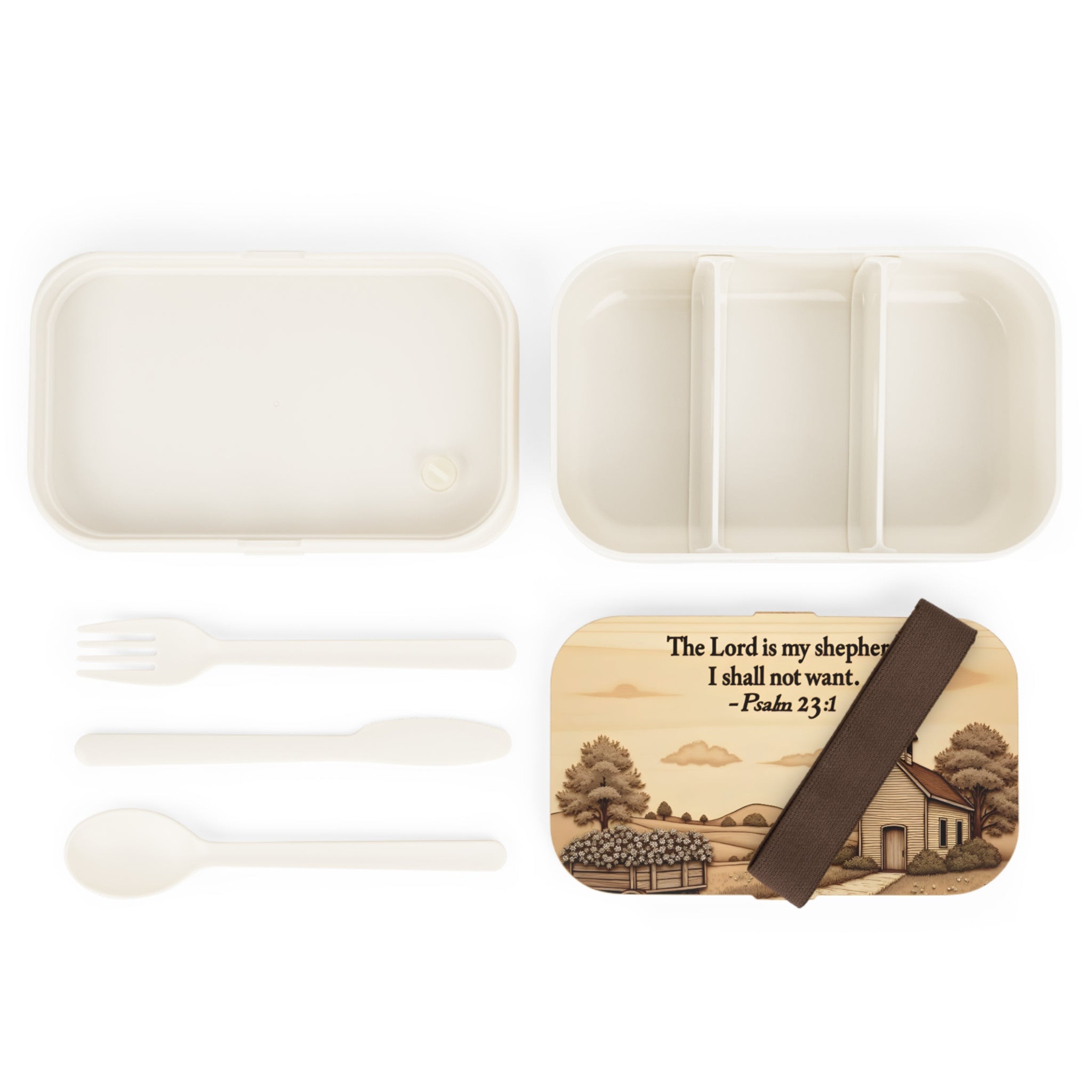 Inspirational Bento Lunch Box – Bible Verse Container, Lunch Organizer, Faith-Based Gifts, Back to School Supplies, Motivational Meal Prep