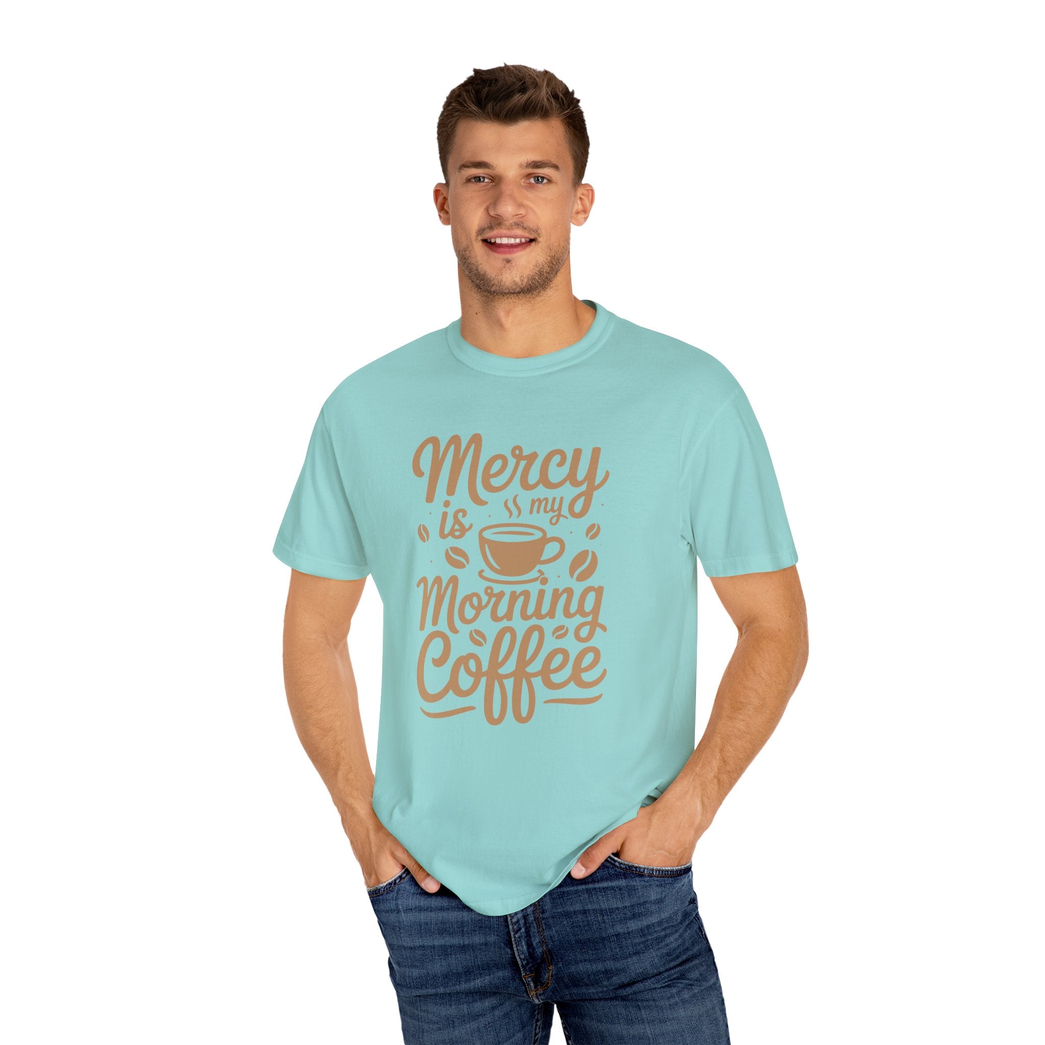 Coffee Lovers Unisex Tee - 'Mercy is my Morning Coffee',