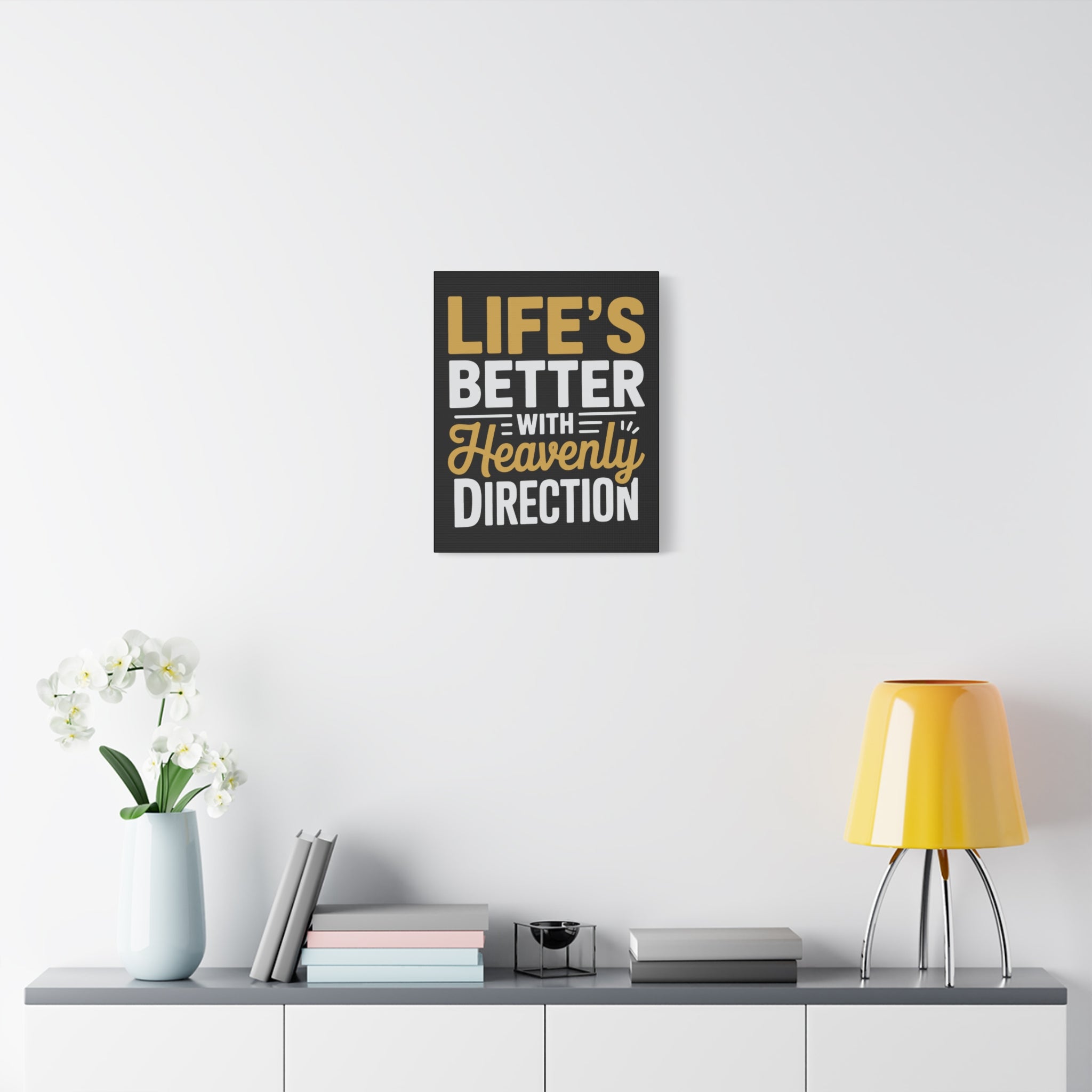 Heavenly Direction Canvas Wall Art, Inspirational Home Decor, Motivational Gift, Modern Wall Hanging, Perfect for Any Room