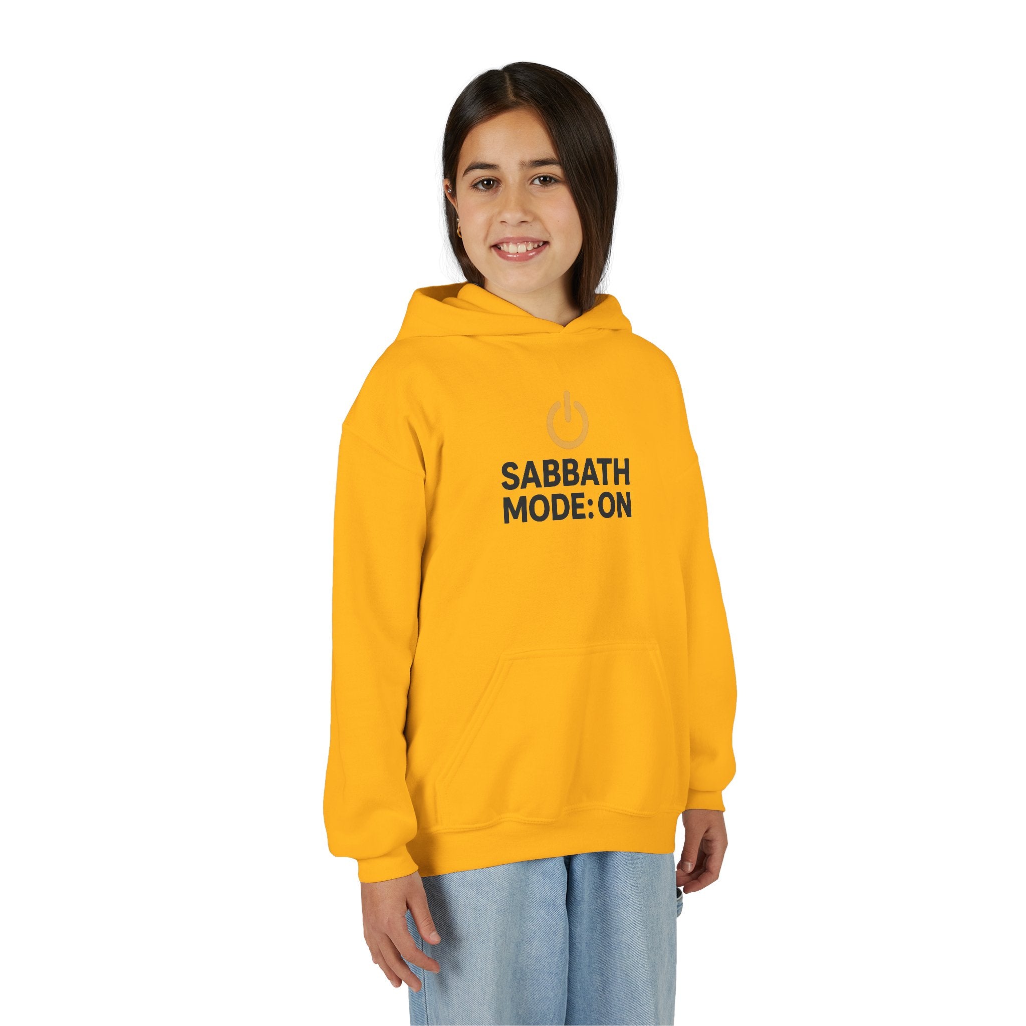 Sabbath Mode Youth Hoodie, Comfortable Hooded Sweatshirt for Kids, Perfect for Religious Observances, Christian Gift, Sunday Wear