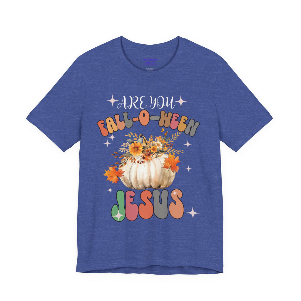 Fall-Themed Jesus Tee, Unisex Jersey T-Shirt, Cozy Autumn Apparel, Thanksgiving Gift, Fall Celebration Shirt, Christian Fashion