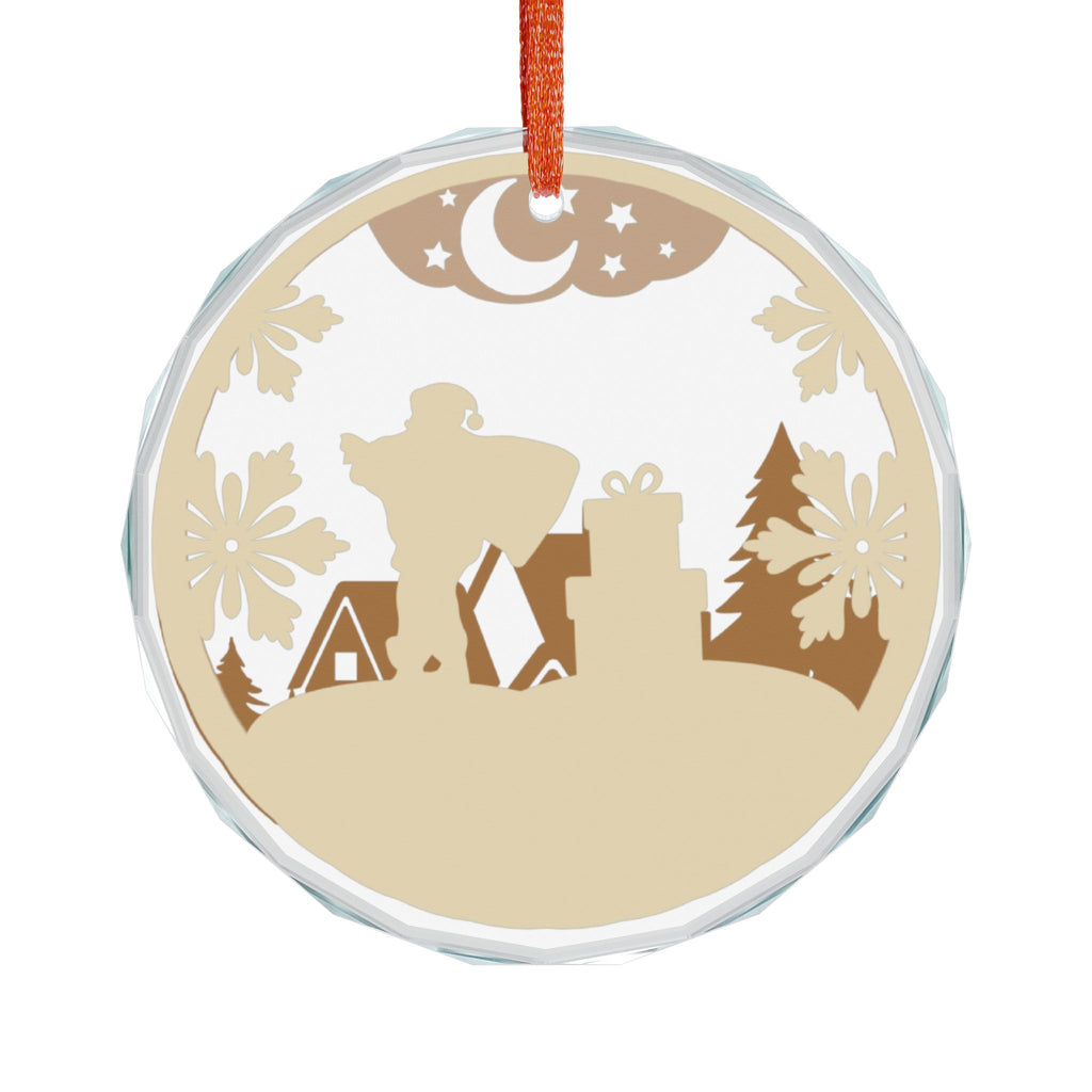 Elegant Crystal Glass Ornament - Winter Wonderland Decor, Holiday Gift, Christmas Tree Decoration, Personalized Keepsake, Home Decor