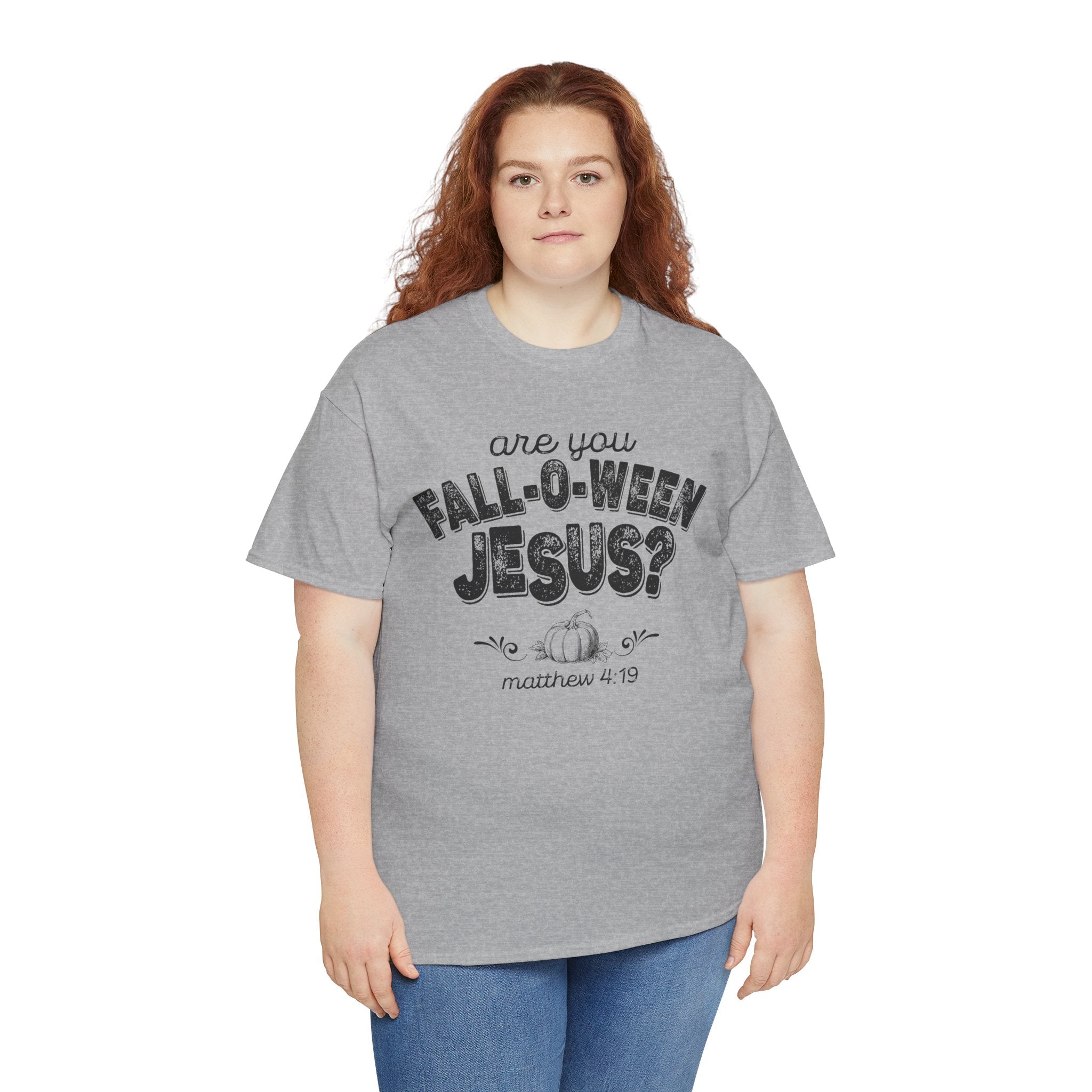 Fall-Themed Tee, Are You Fall-O-Ween Jesus, Unisex Cotton Shirt, Funny Fall Apparel, Halloween T-Shirt, Thanksgiving Gift Ideas
