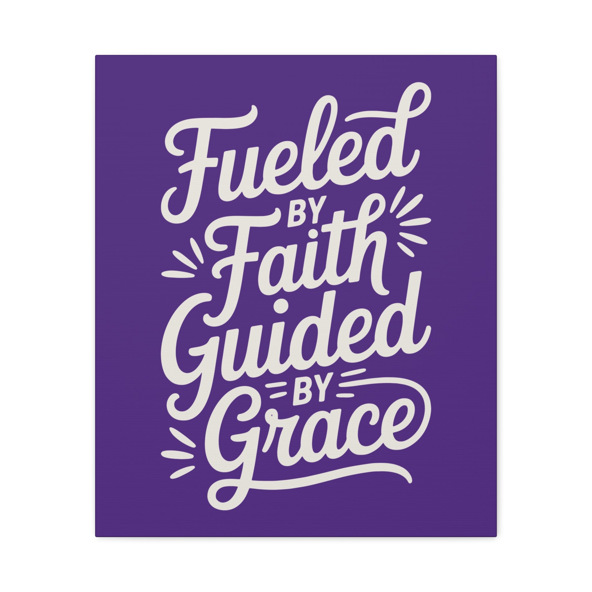 Purple Stretched Canvas Art, Motivational Wall Decor, Home Inspirational Art, Faith-Based Decor, Gift for Faith Lovers