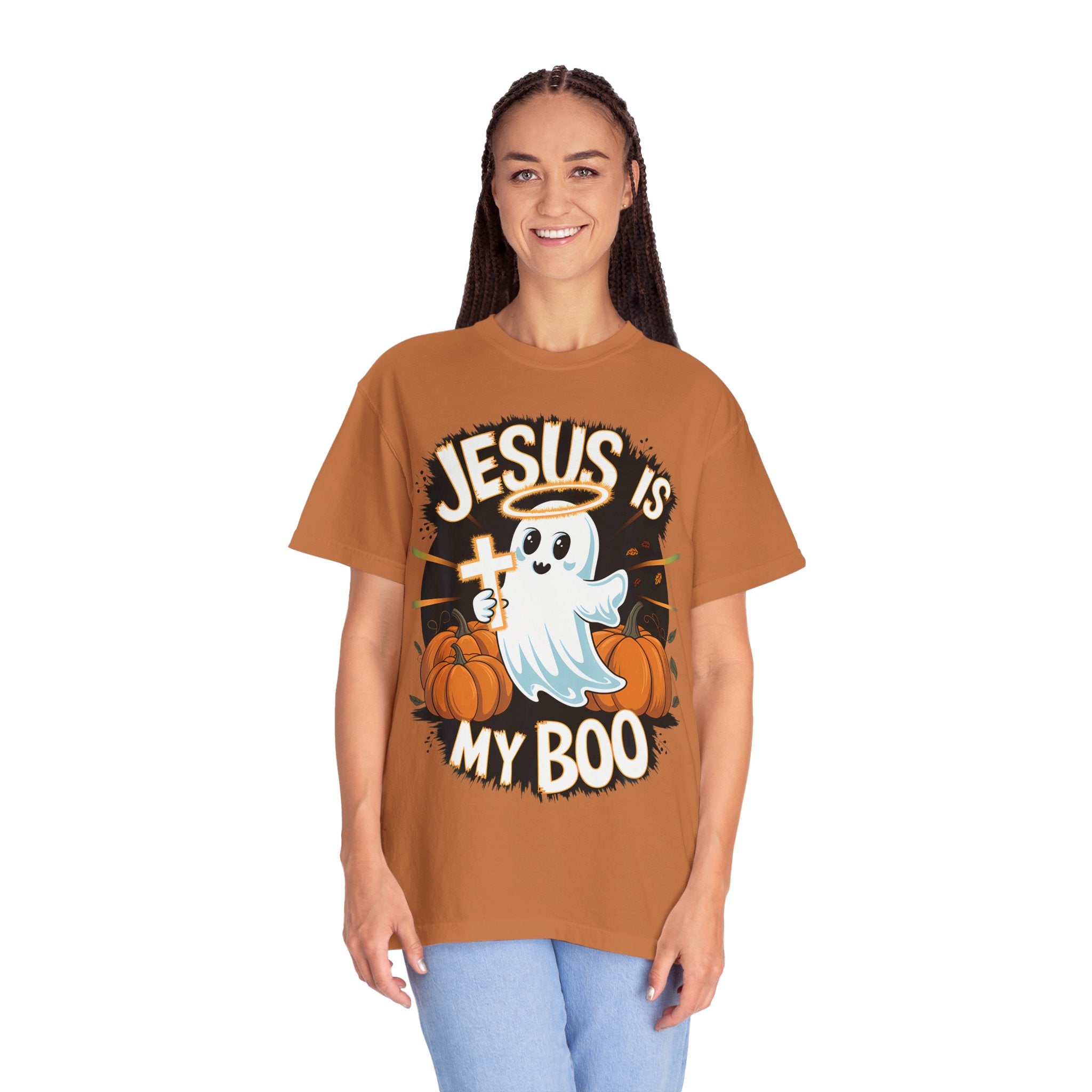 Halloween T-Shirt, Jesus is My Boo Tee, Unisex Ghost Shirt, Fall Apparel, Christian Halloween Gift