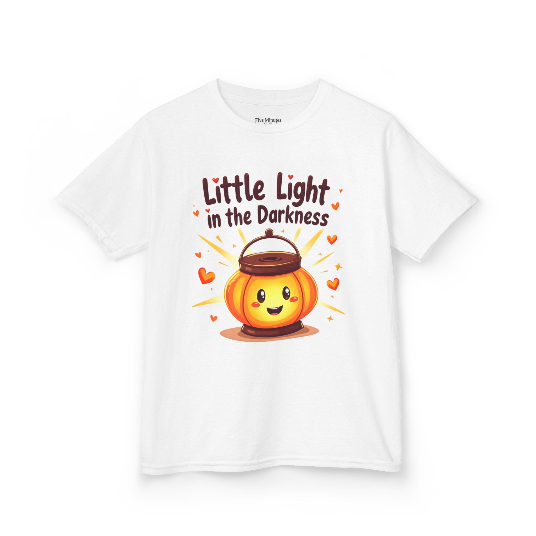 Kids Halloween Tee with 'Little Light in the Darkness' Design, Cute Pumpkin Graphic T-Shirt, Fun Fall Wear, Halloween Outfit, Kids Gift