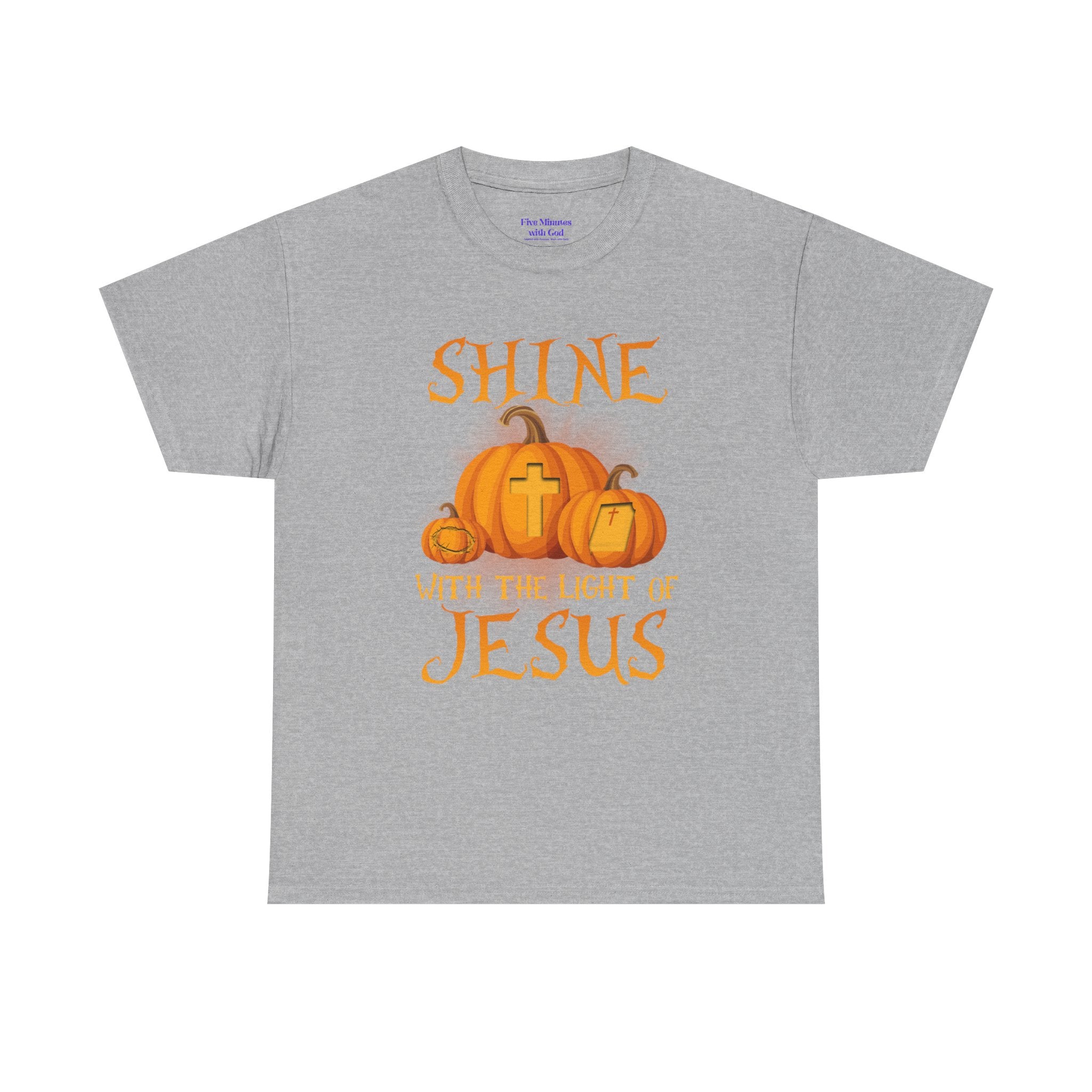 Pumpkin Jesus Unisex Cotton Tee, Faith Tee, Harvest Shirt, Fall Apparel, Christian T-Shirt