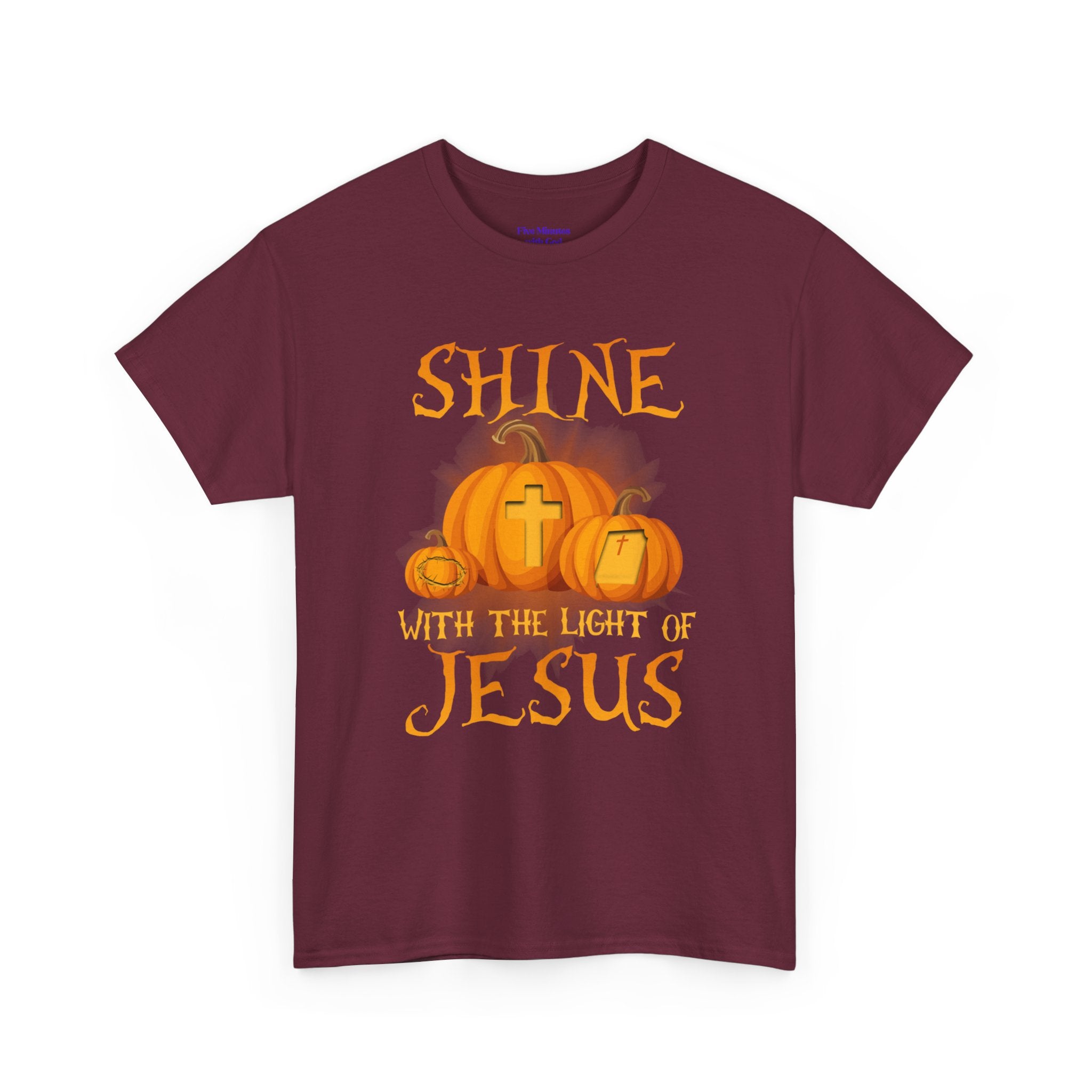 Pumpkin Jesus Unisex Cotton Tee, Faith Tee, Harvest Shirt, Fall Apparel, Christian T-Shirt