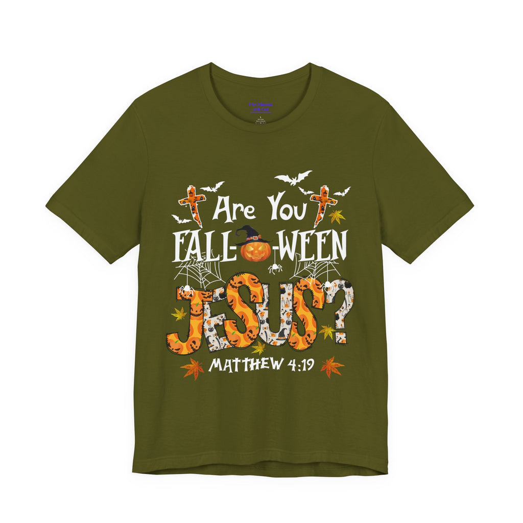 Jesus? Unisex Short Sleeve Tee | Fall Inspired T-Shirt, Autumn Apparel, Halloween Gift, Cozy Casual Wear, Everyday Style