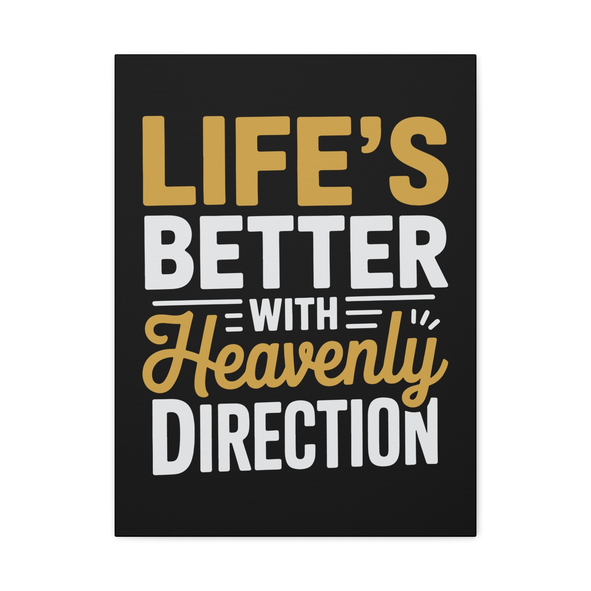 Heavenly Direction Canvas Wall Art, Inspirational Home Decor, Motivational Gift, Modern Wall Hanging, Perfect for Any Room