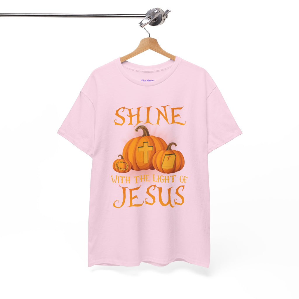 Pumpkin Jesus Unisex Cotton Tee, Faith Tee, Harvest Shirt, Fall Apparel, Christian T-Shirt