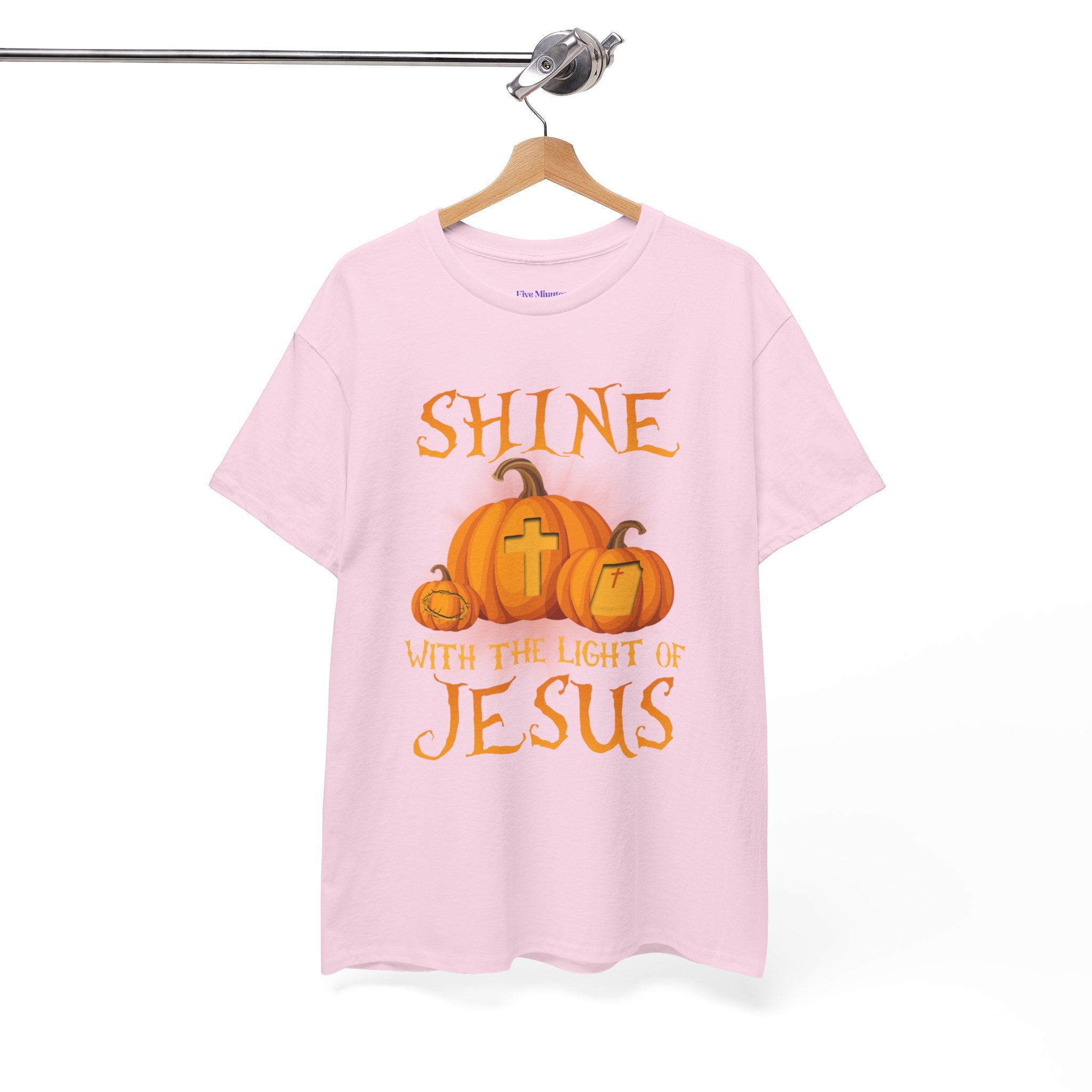 Pumpkin Jesus Unisex Cotton Tee, Faith Tee, Harvest Shirt, Fall Apparel, Christian T-Shirt