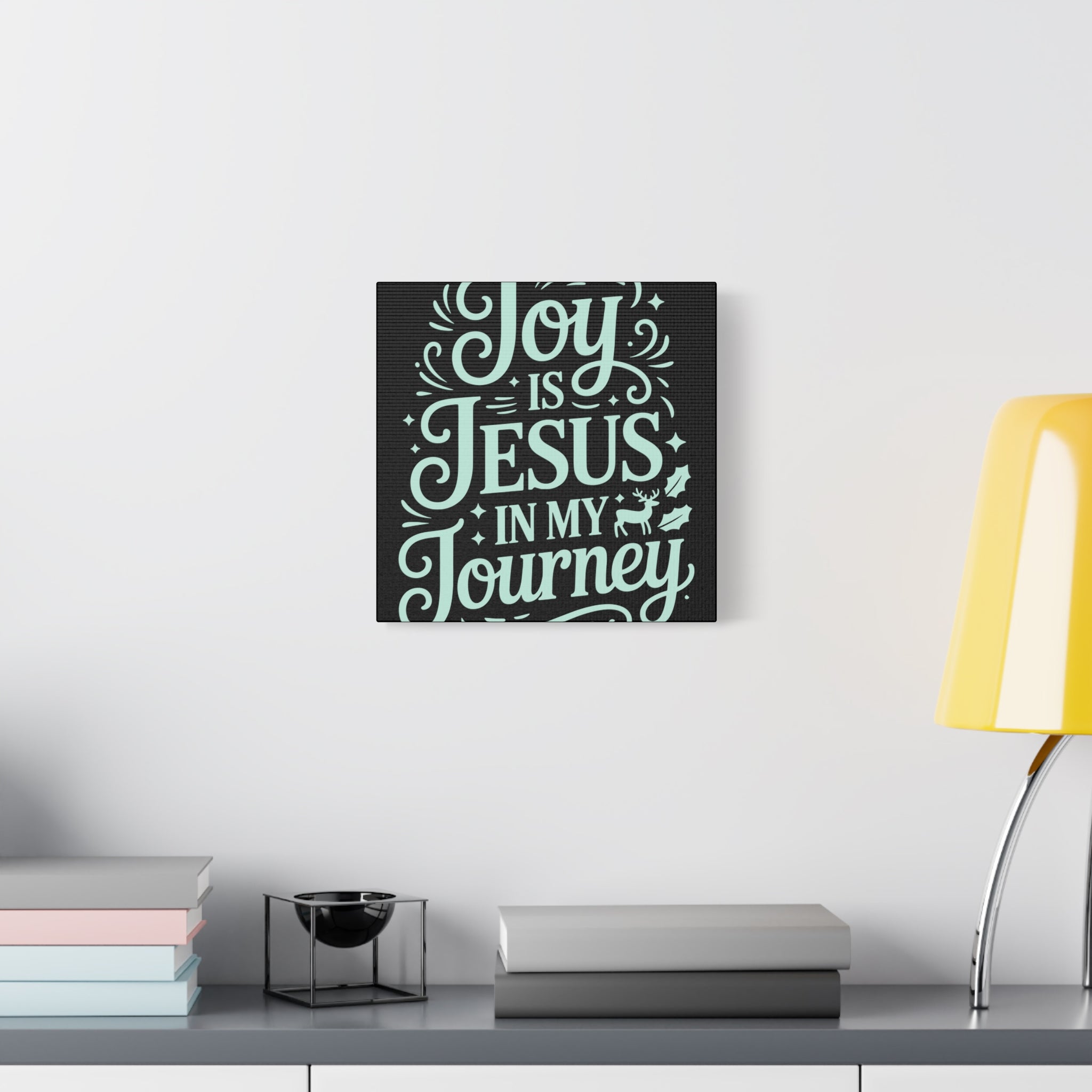 Joy in My Journey Canvas Wall Art, Religious Decor, Christmas Gift, Inspirational Wall Art, Joyful Home Decoration, Faith-Based Art