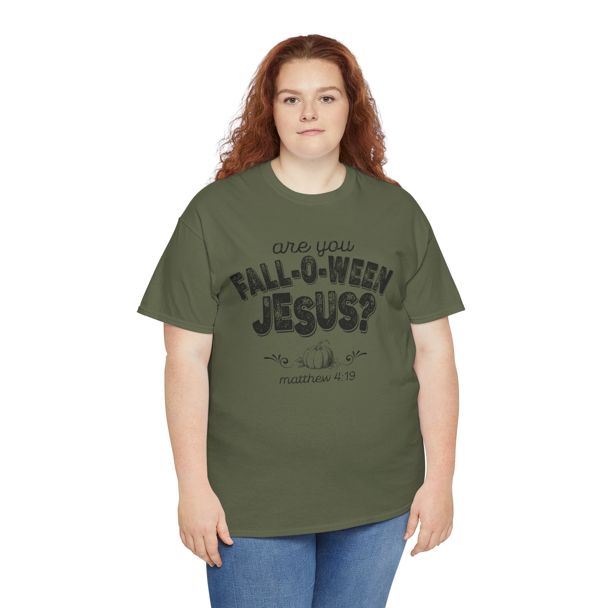 Fall-Themed Tee, Are You Fall-O-Ween Jesus, Unisex Cotton Shirt, Funny Fall Apparel, Halloween T-Shirt, Thanksgiving Gift Ideas