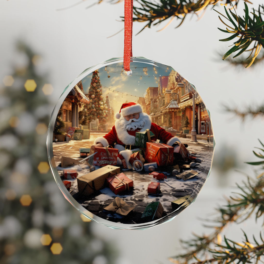 Heart-Shaped Christmas Ornament, Festive Home Décor, Holiday Gift, Santa Decoration, Personalized Tree Ornament