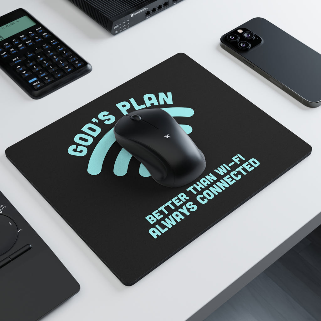 Inspirational Mouse Pad, God's Plan Desk Mat, Christian Office Supplies, Meaningful Gifts, Faith-Based Mousepad