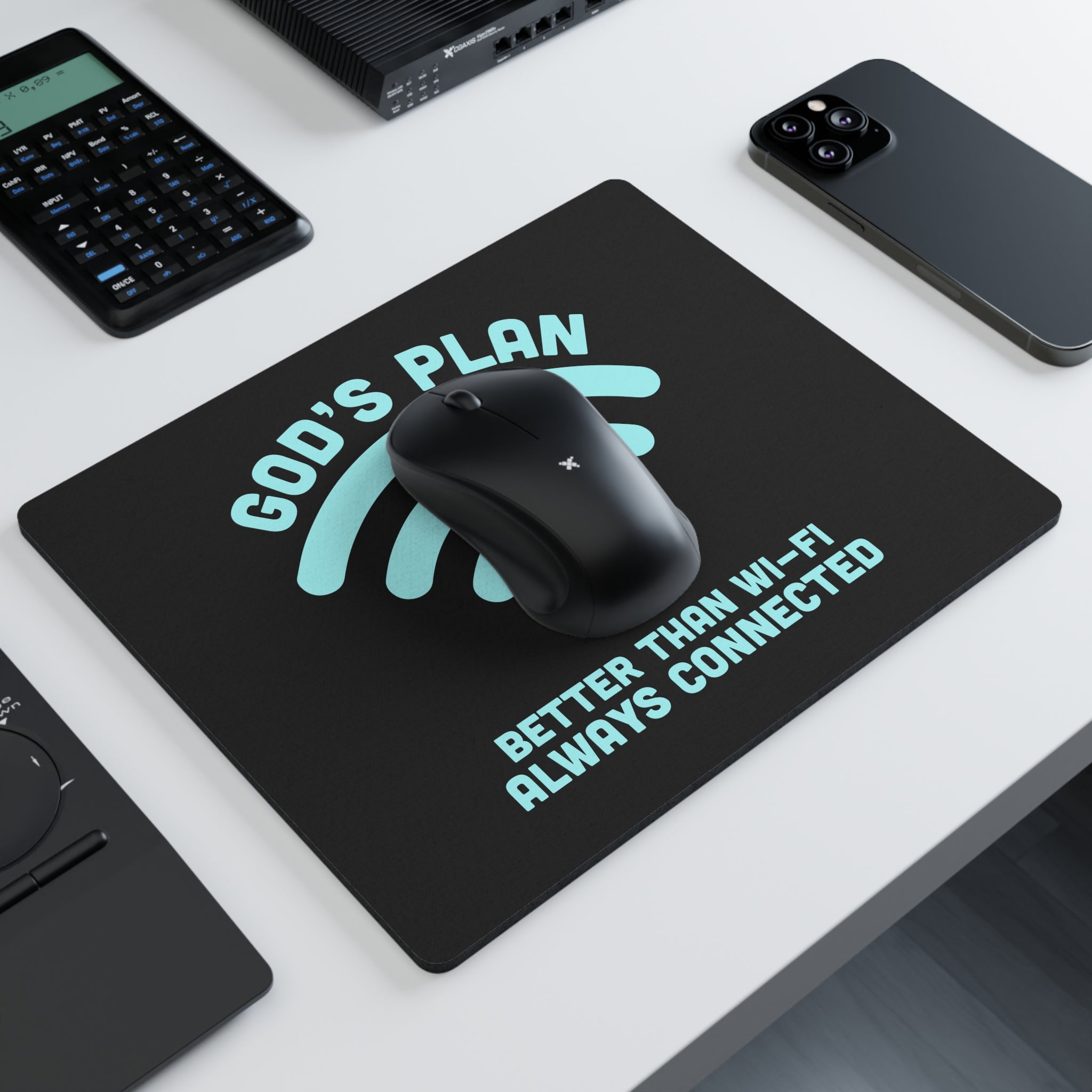 Inspirational Mouse Pad, God's Plan Desk Mat, Christian Office Supplies, Meaningful Gifts, Faith-Based Mousepad