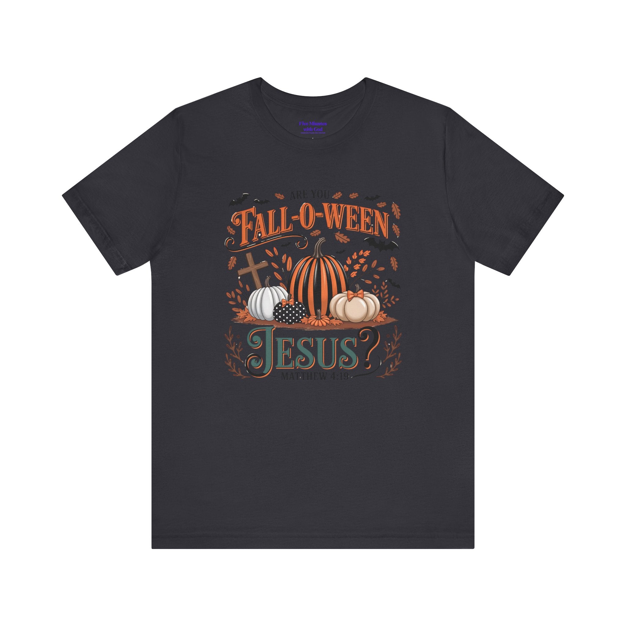 Fall-O-Ween Jesus Tee, Funny Fall T-Shirt, Unisex Pumpkin Shirt, Halloween Christian Top, Autumn Graphic Tee, Religious Casual Wear