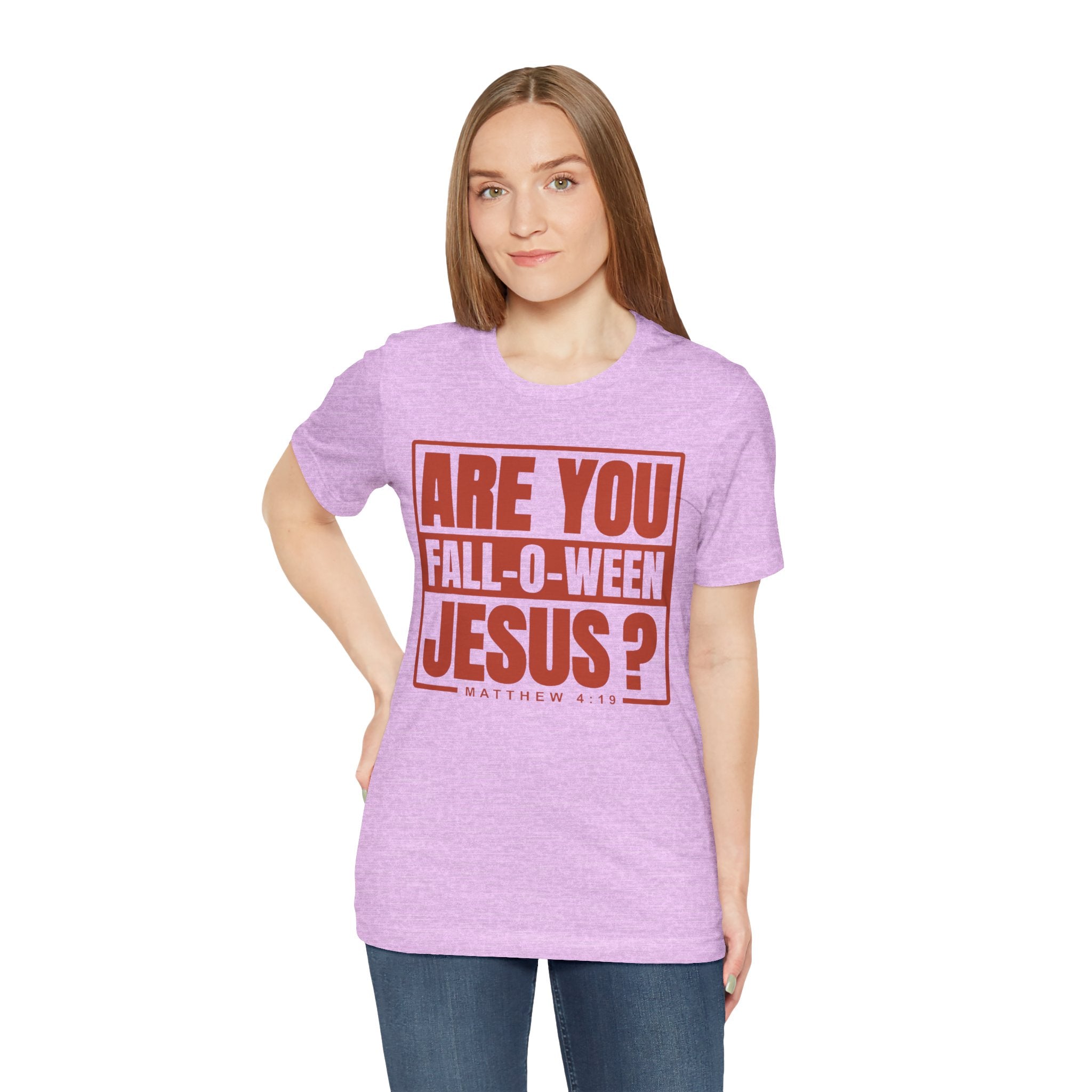 Fall-O-Ween Jesus Tee, Unisex Christian T-shirt, Faith-Based Apparel, Halloween Gospel Shirt, Religious Casual Wear