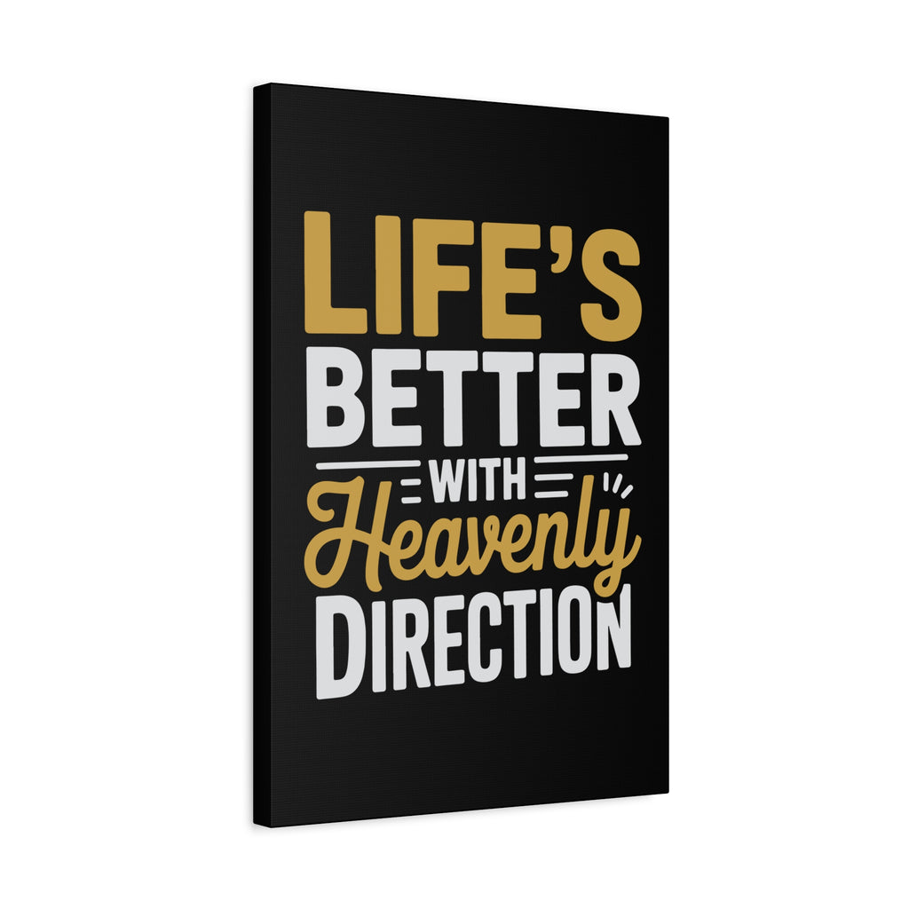 Heavenly Direction Canvas Wall Art, Inspirational Home Decor, Motivational Gift, Modern Wall Hanging, Perfect for Any Room