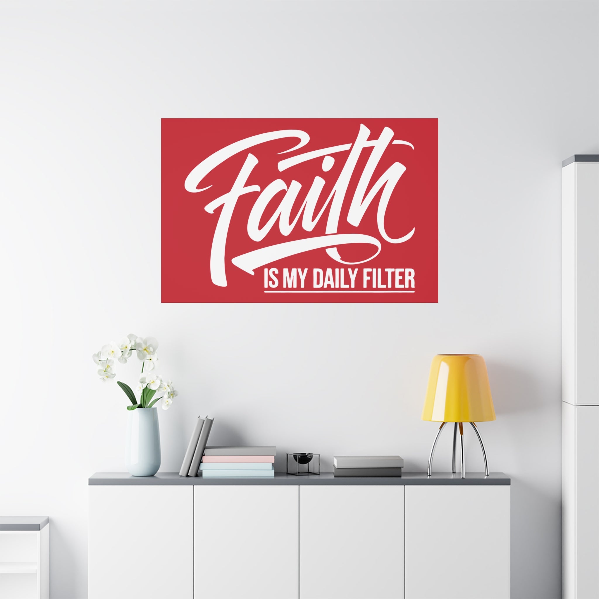 Copy of Inspirational Canvas Wall Art, Faith Quote Decor, Motivational Home Decor, Gray Wall Hanging, Gift for Faith Lovers