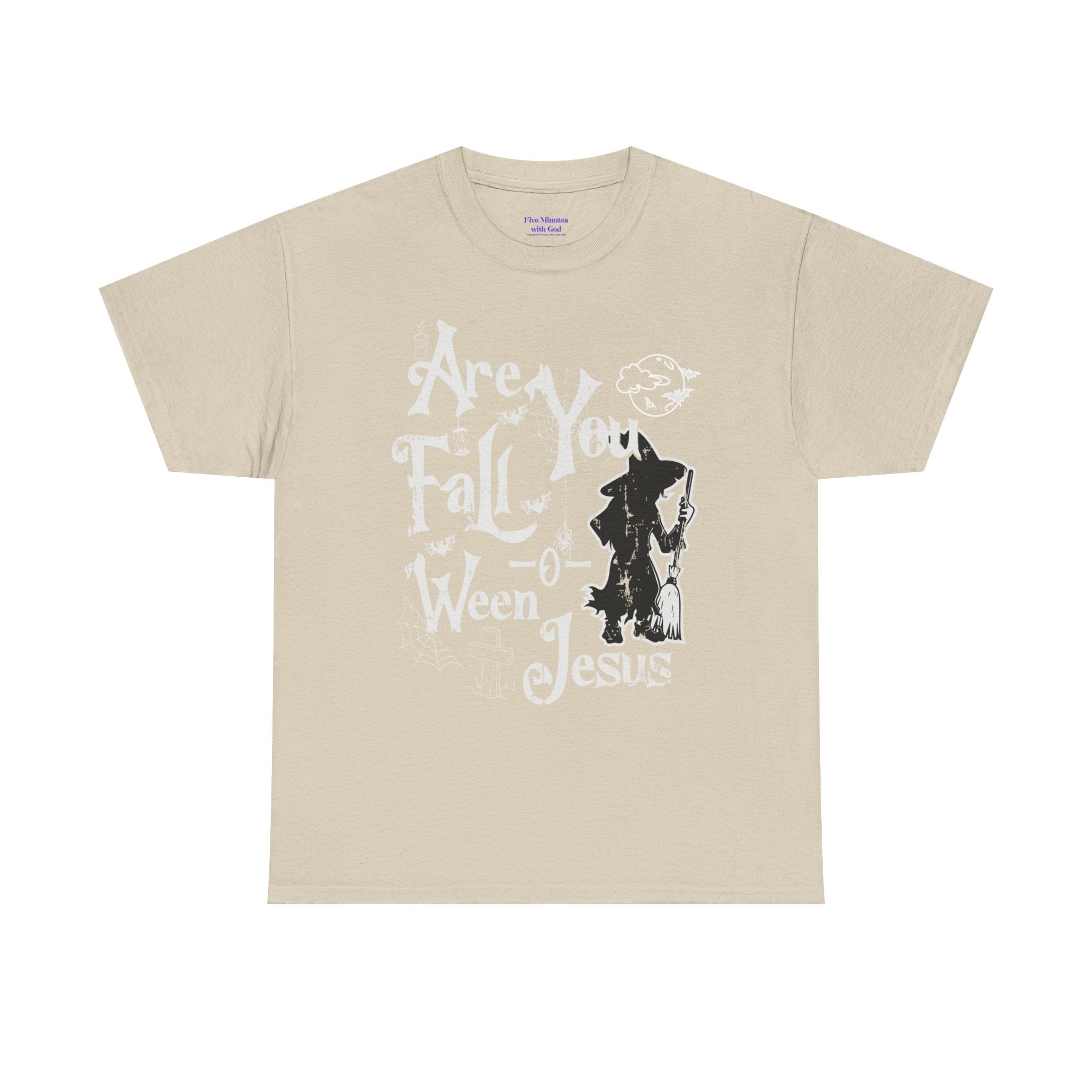 Fall-Themed Unisex Heavy Cotton Tee - Halloween, Jesus Celebration, Autumn Vibes, Casual Wear, Gift Idea