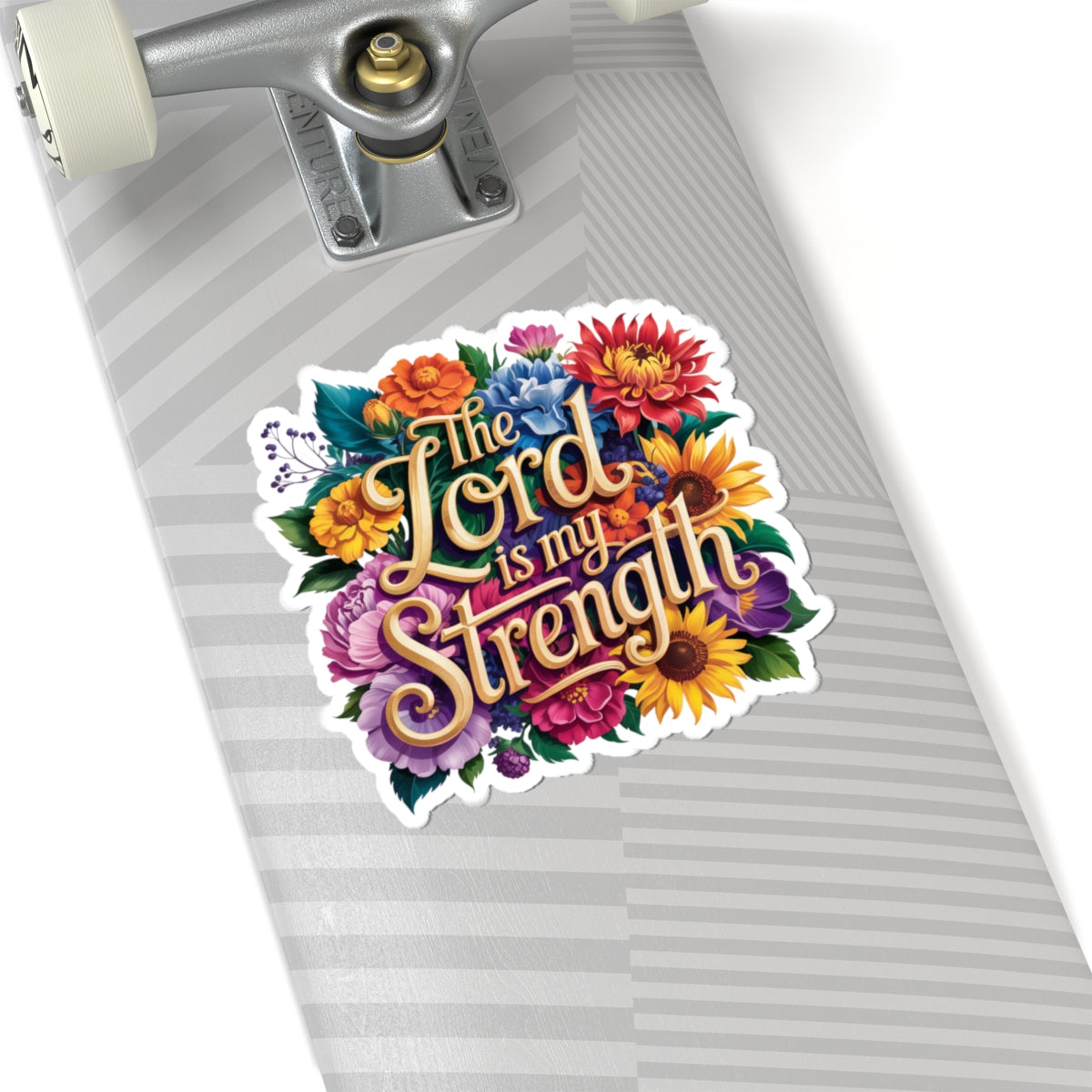 Vibrant Floral Inspirational Kiss-Cut Stickers, Colorful Wall Decor, Laptop Decoration, Gift for Friends, Uplifting Quotes, Motivational