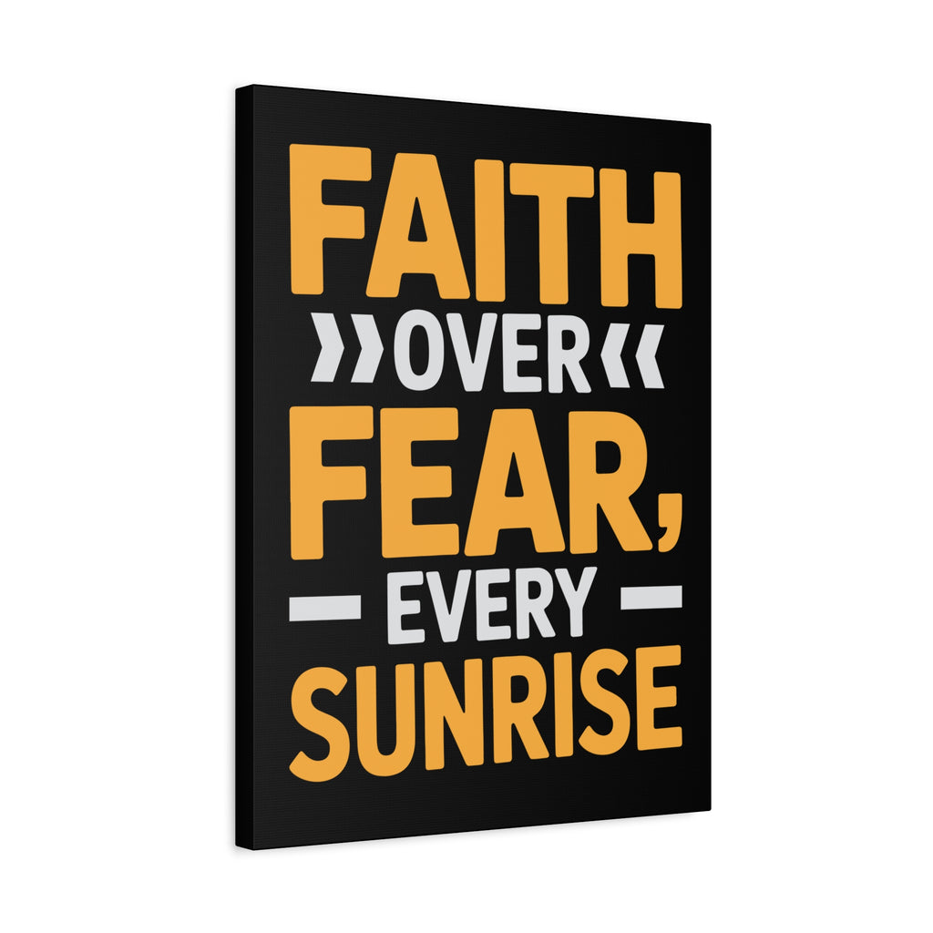 Inspirational Wall Art, Motivation Decor, Faith over Fear Canvas, Uplifting Home Decoration, Perfect Gift for New Beginnings