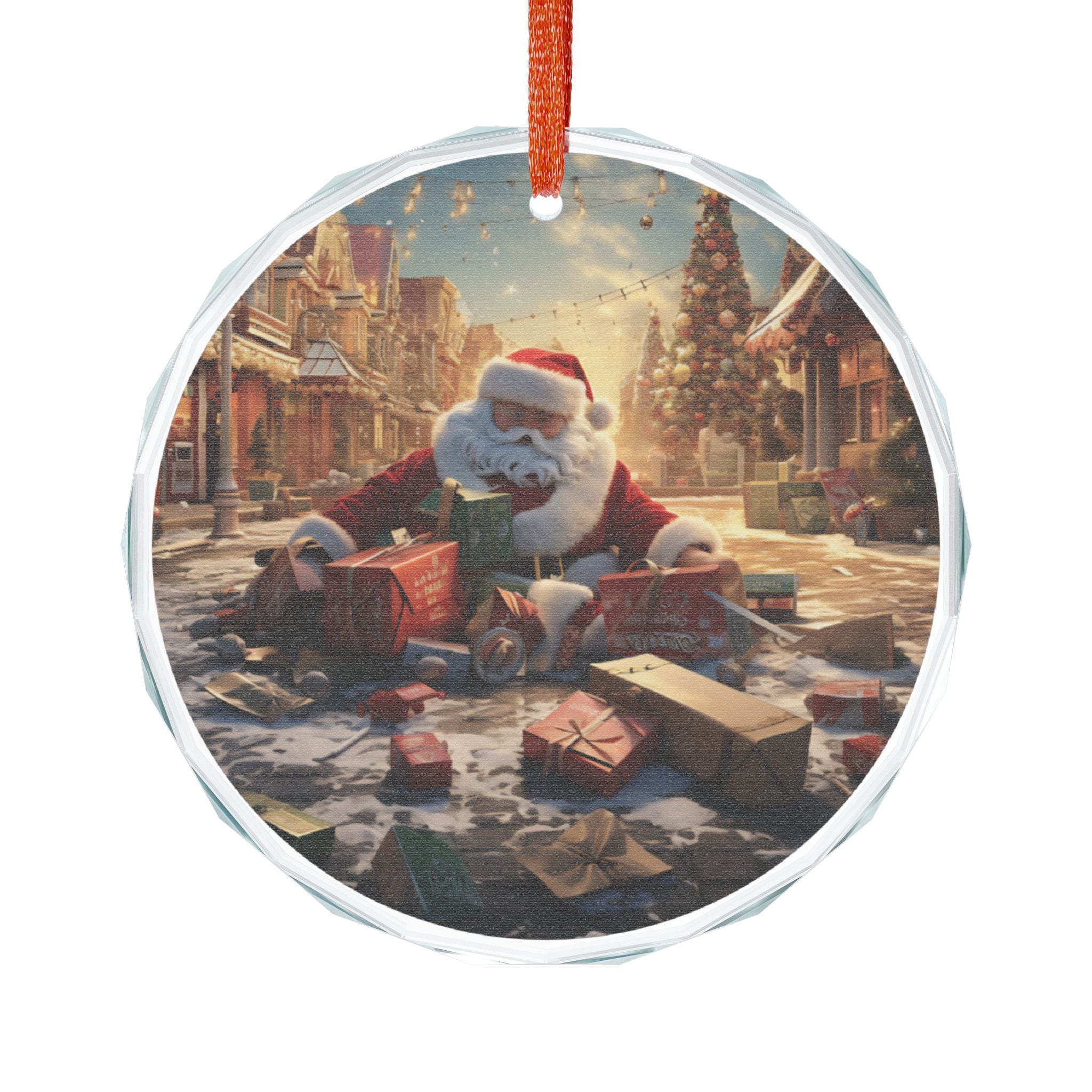 Heart-Shaped Christmas Ornament, Festive Home Décor, Holiday Gift, Santa Decoration, Personalized Tree Ornament
