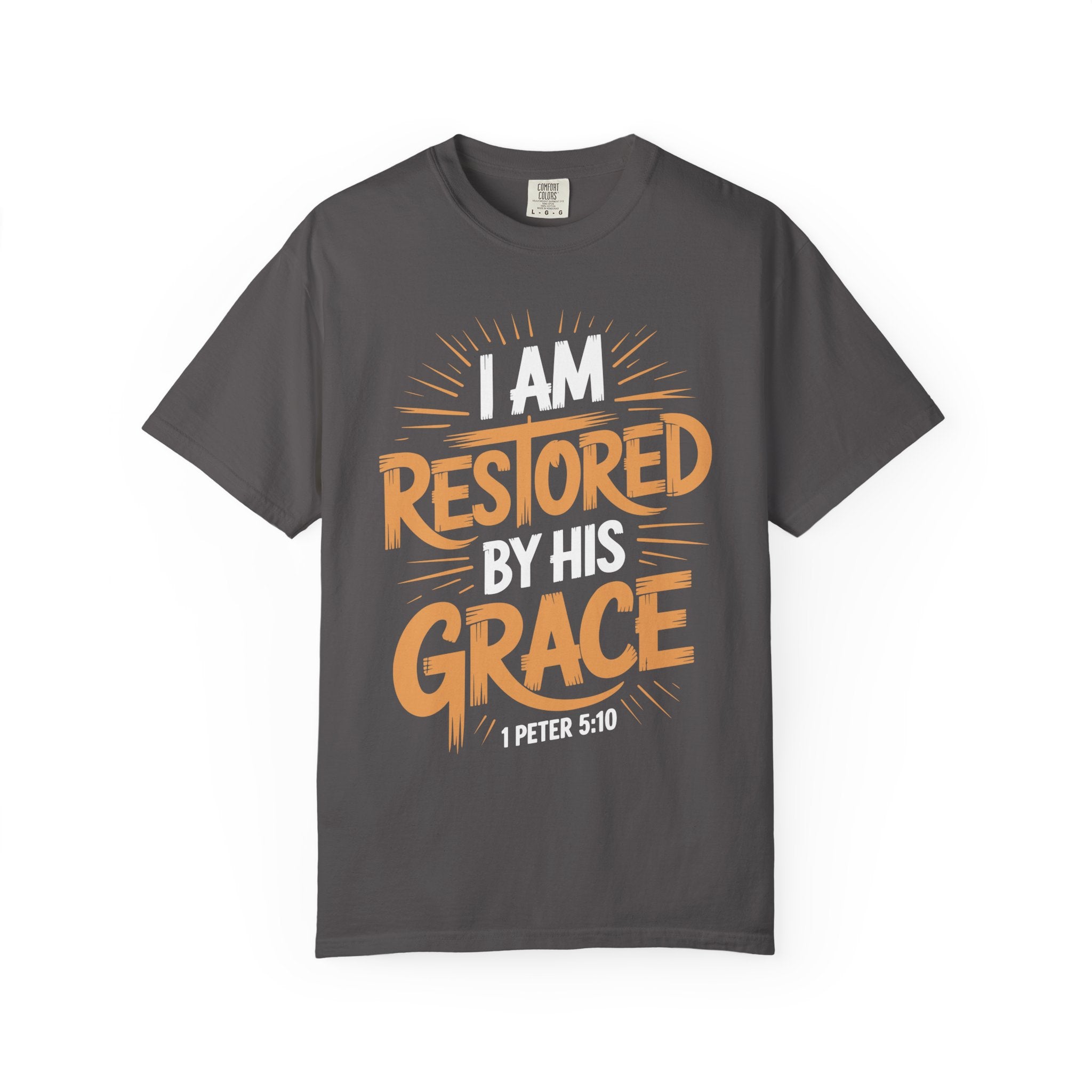 I Am Restored By His Grace Inspirational Graphic Tee