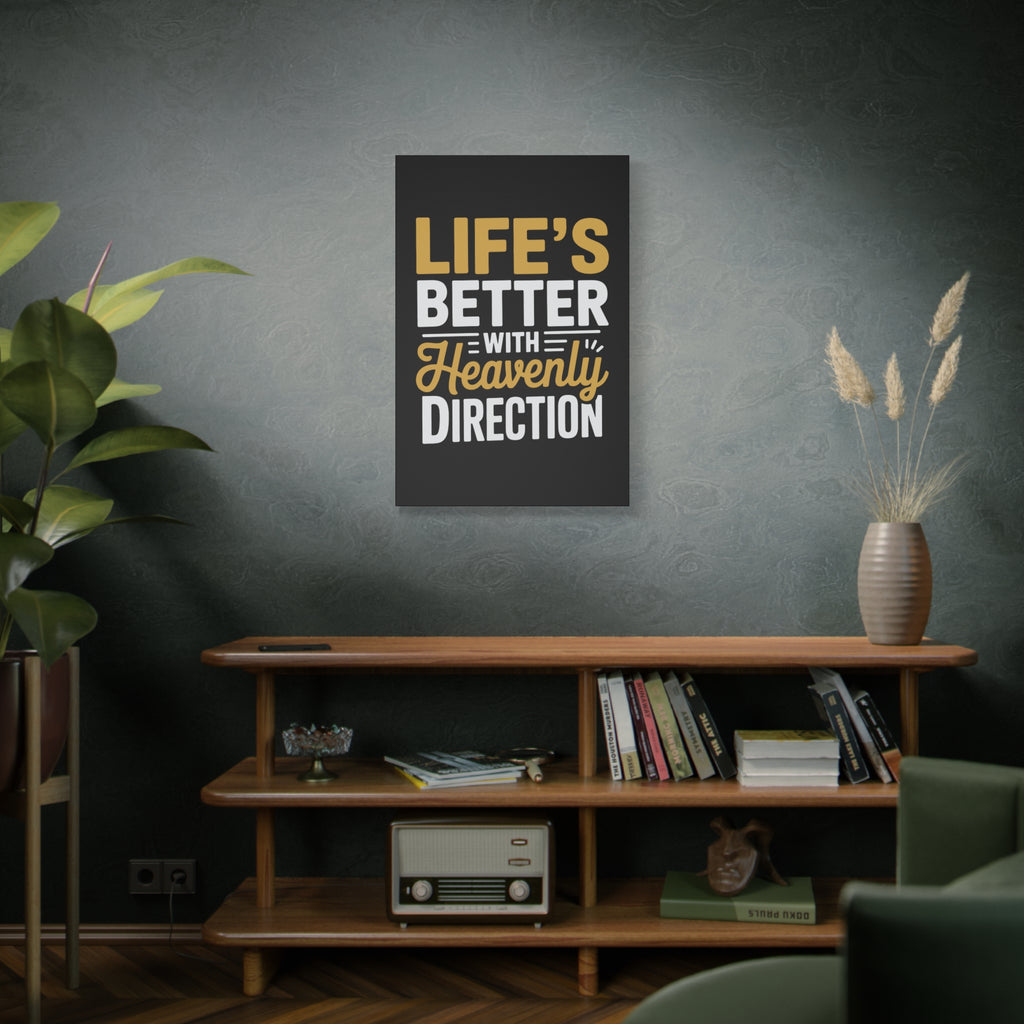 Heavenly Direction Canvas Wall Art, Inspirational Home Decor, Motivational Gift, Modern Wall Hanging, Perfect for Any Room