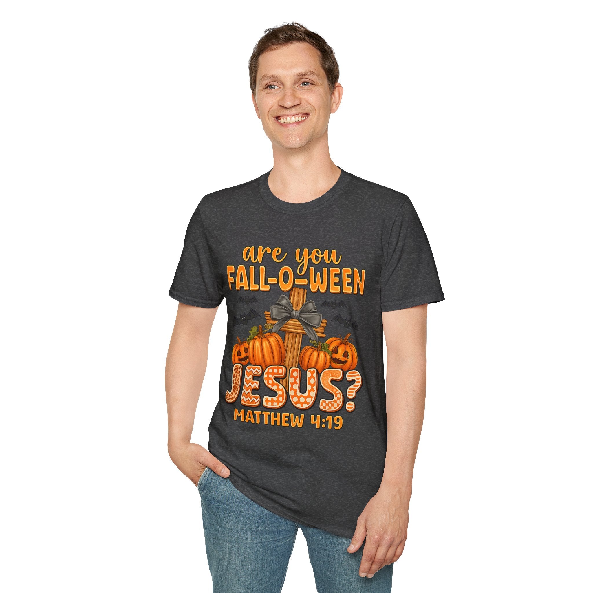Funny Christian Halloween T-Shirt, Jesus Pumpkin Tee, Unisex Fall Shirt, Autumn Festive Apparel, Holiday Gift Idea