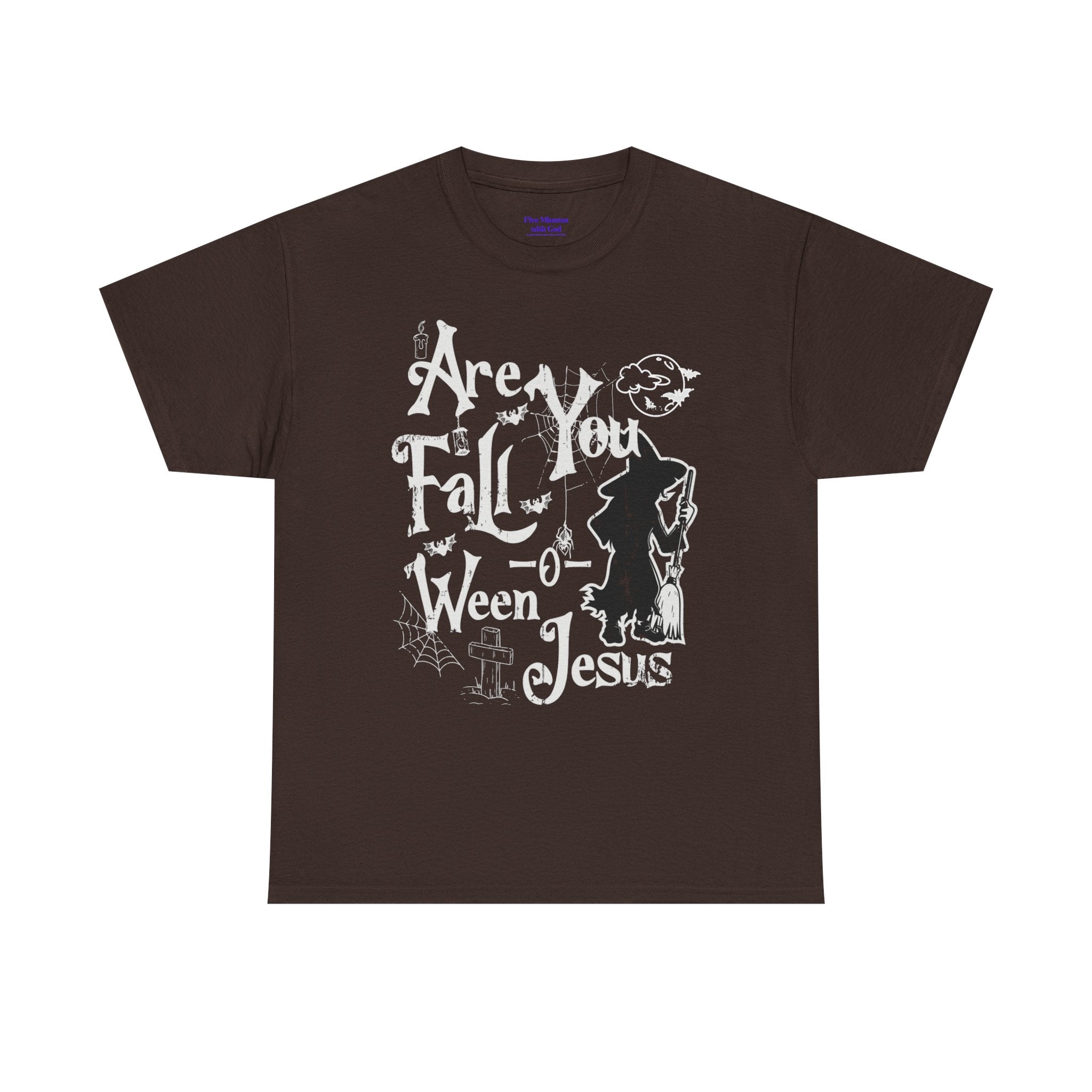Fall-Themed Unisex Heavy Cotton Tee - Halloween, Jesus Celebration, Autumn Vibes, Casual Wear, Gift Idea