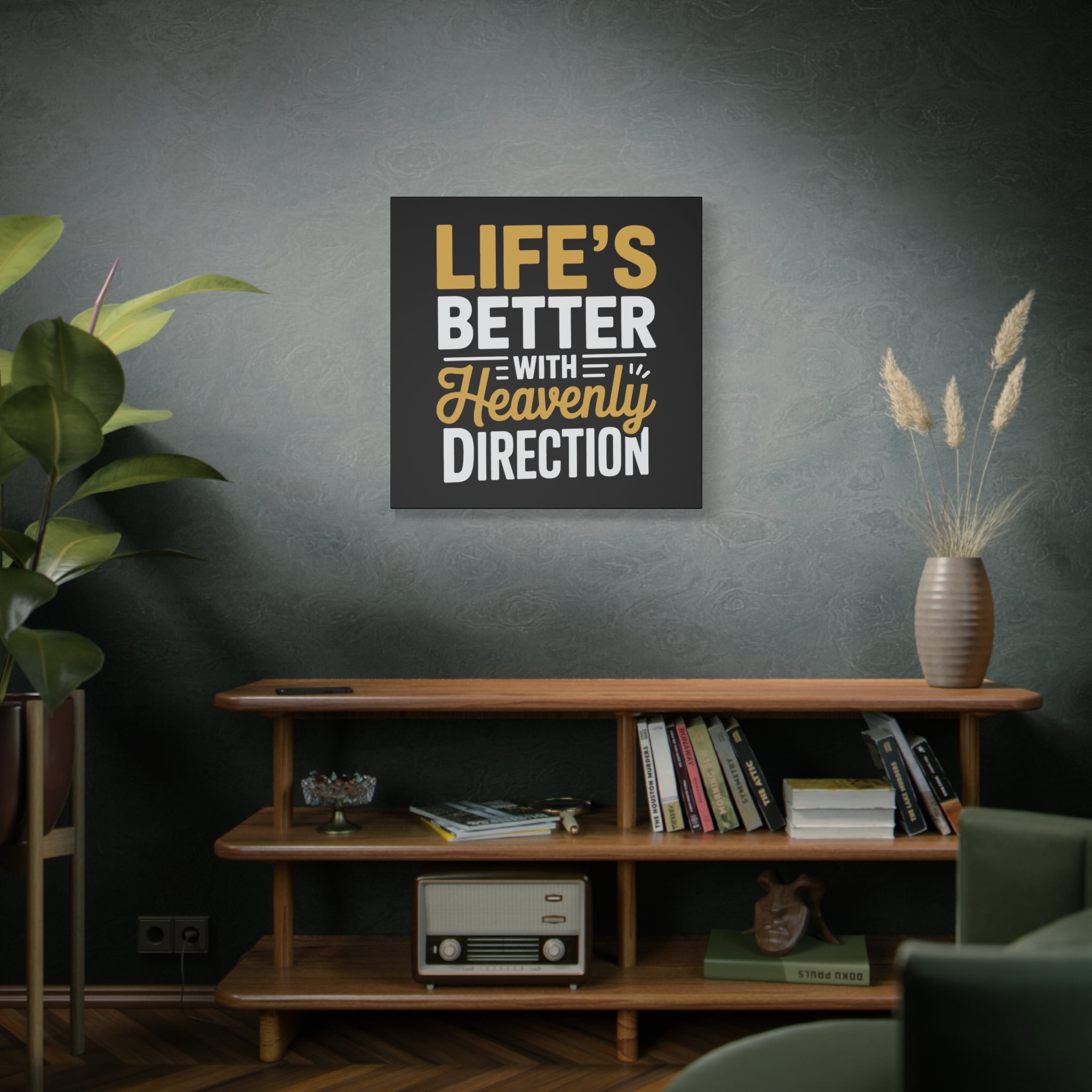 Heavenly Direction Canvas Wall Art, Inspirational Home Decor, Motivational Gift, Modern Wall Hanging, Perfect for Any Room