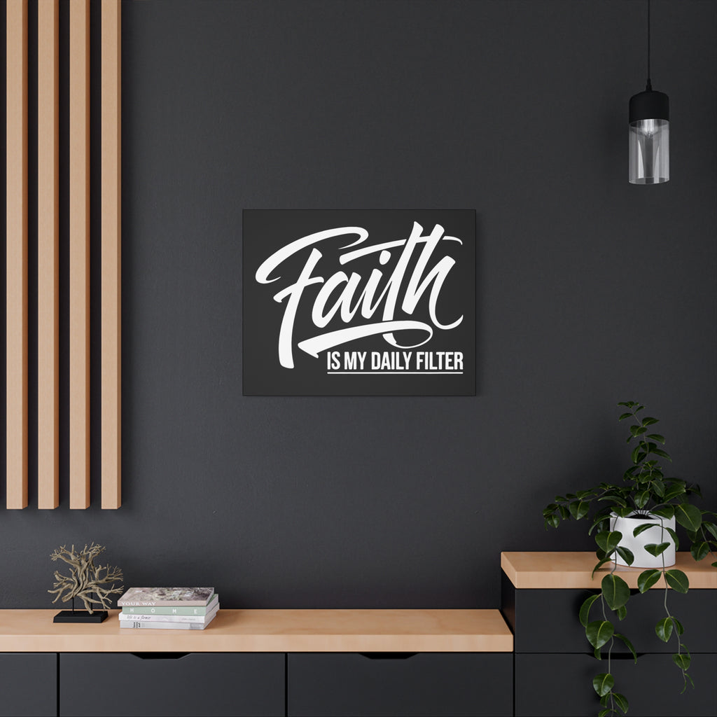 Inspirational Canvas Wall Art, Faith Quote Decor, Motivational Home Decor, Gray Wall Hanging, Gift for Faith Lovers