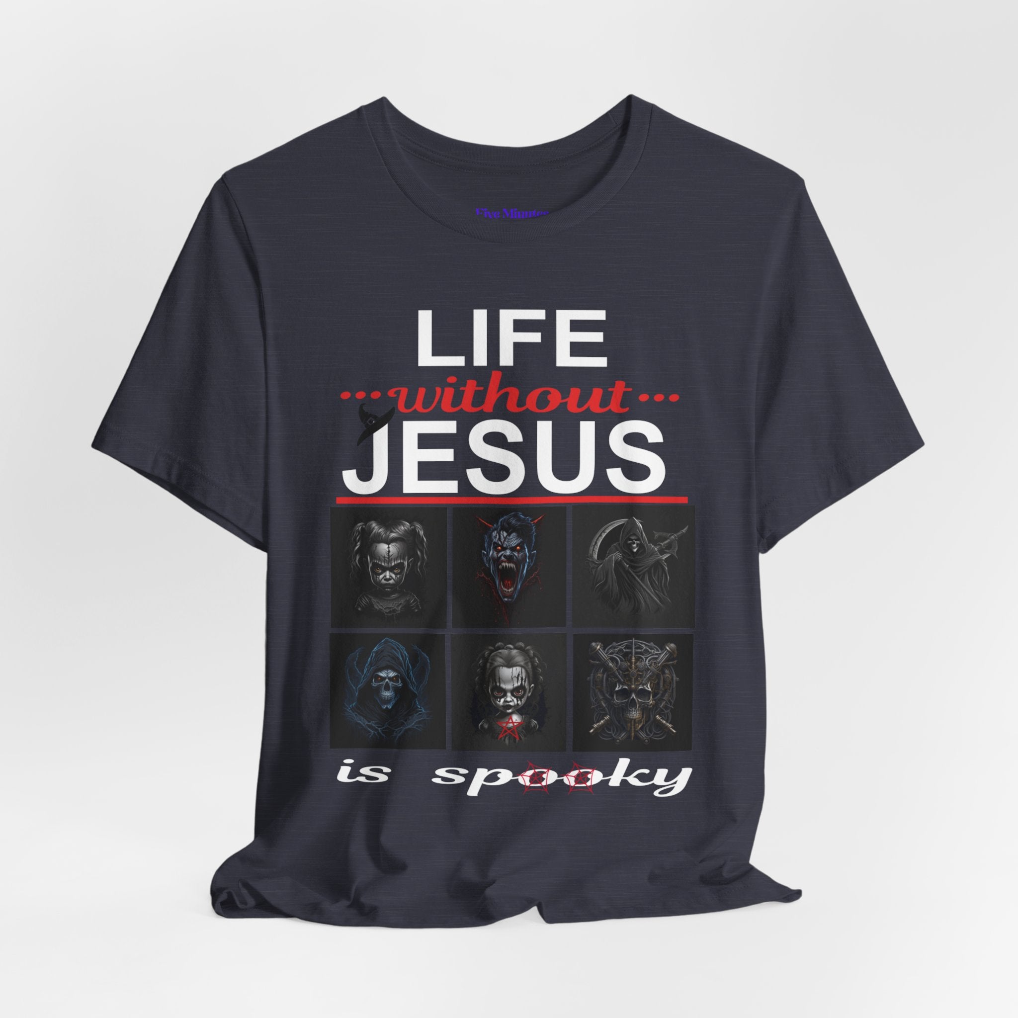 Funny Christian Tee - 'Life Without Jesus is Spooky' Unisex Jersey Short Sleeve T-Shirt, Faith Apparel, Religious Gift, Halloween Tee, [...]