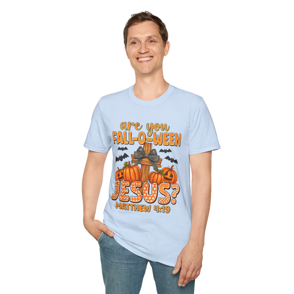 Funny Christian Halloween T-Shirt, Jesus Pumpkin Tee, Unisex Fall Shirt, Autumn Festive Apparel, Holiday Gift Idea