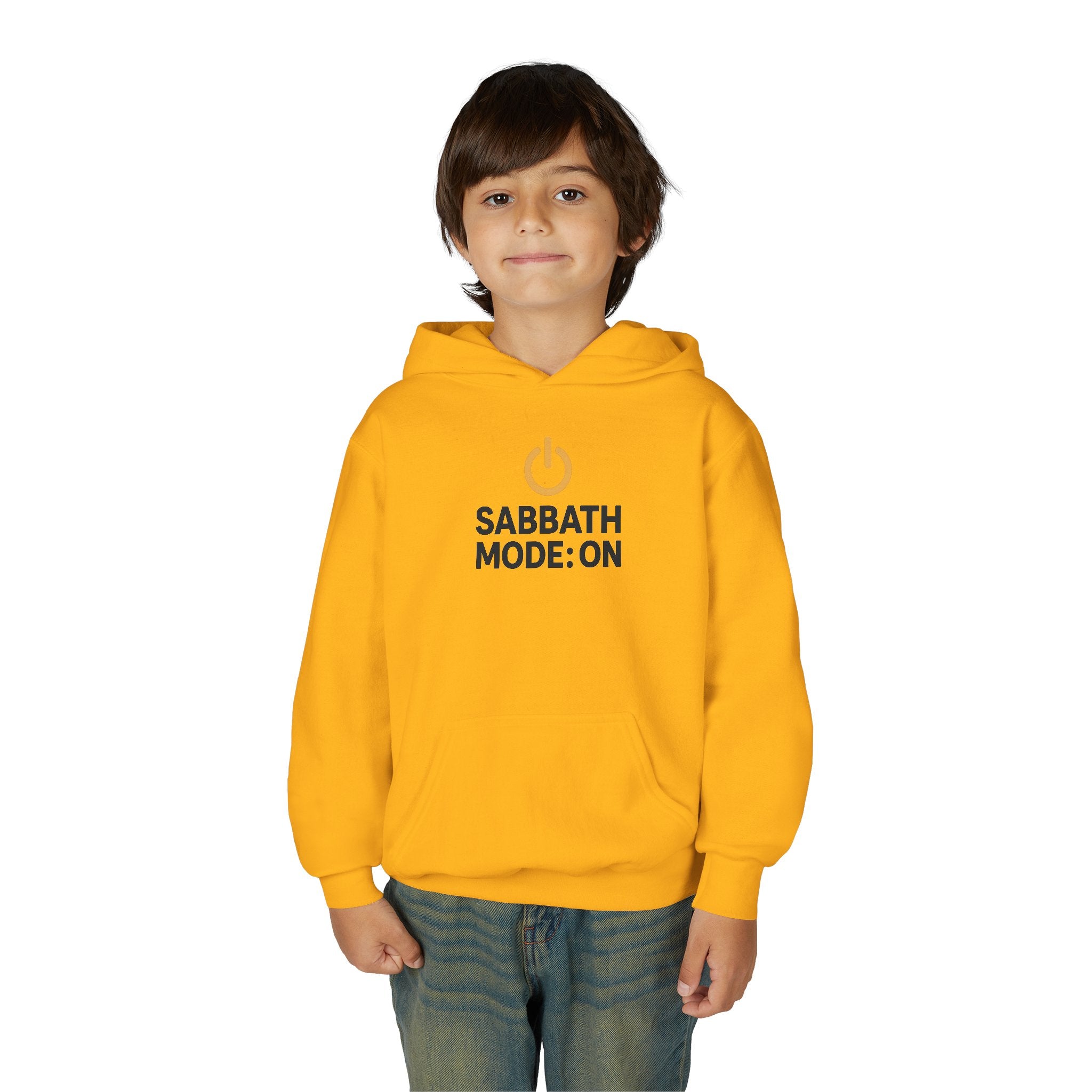 Sabbath Mode Youth Hoodie, Comfortable Hooded Sweatshirt for Kids, Perfect for Religious Observances, Christian Gift, Sunday Wear