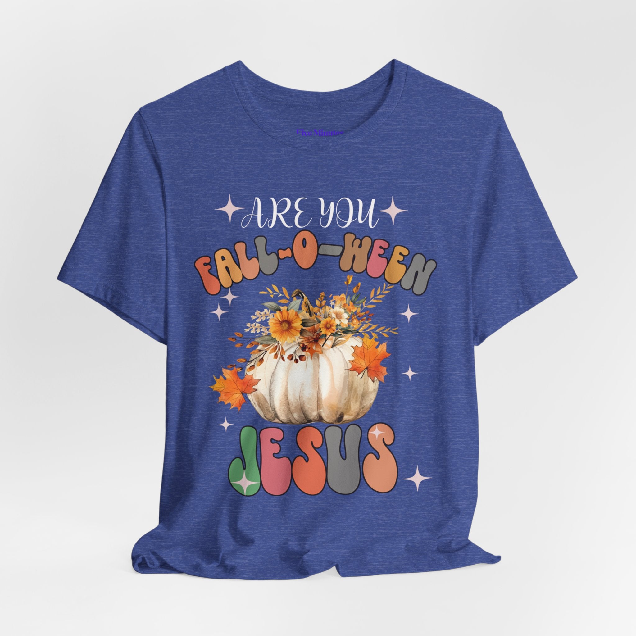 Fall-Themed Jesus Tee, Unisex Jersey T-Shirt, Cozy Autumn Apparel, Thanksgiving Gift, Fall Celebration Shirt, Christian Fashion