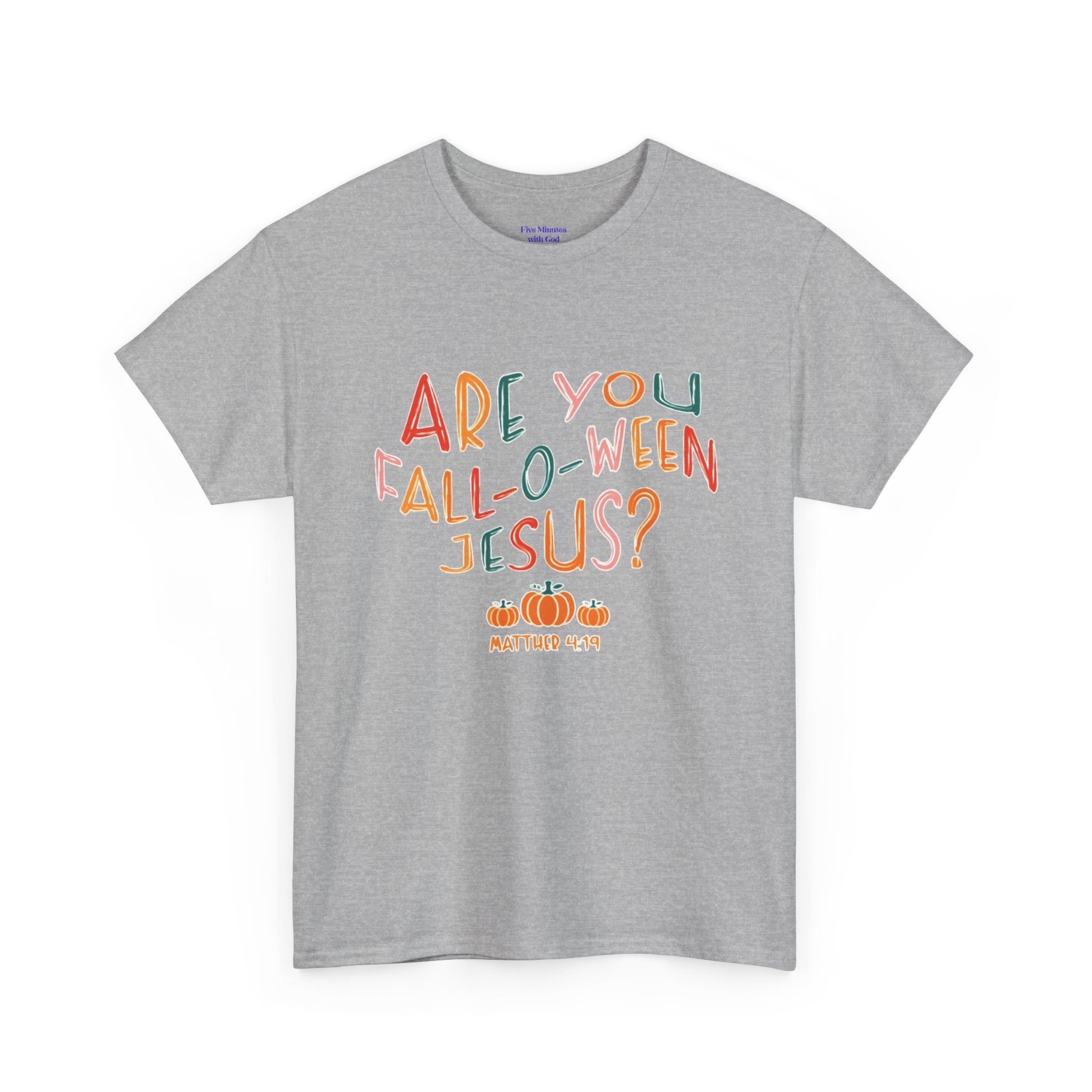 Unisex Fall-O-Ween Jesus Tee, Halloween T-Shirt, Christian Apparel, Autumn Fashion, Fun Holiday Shirt, Pumpkin Theme