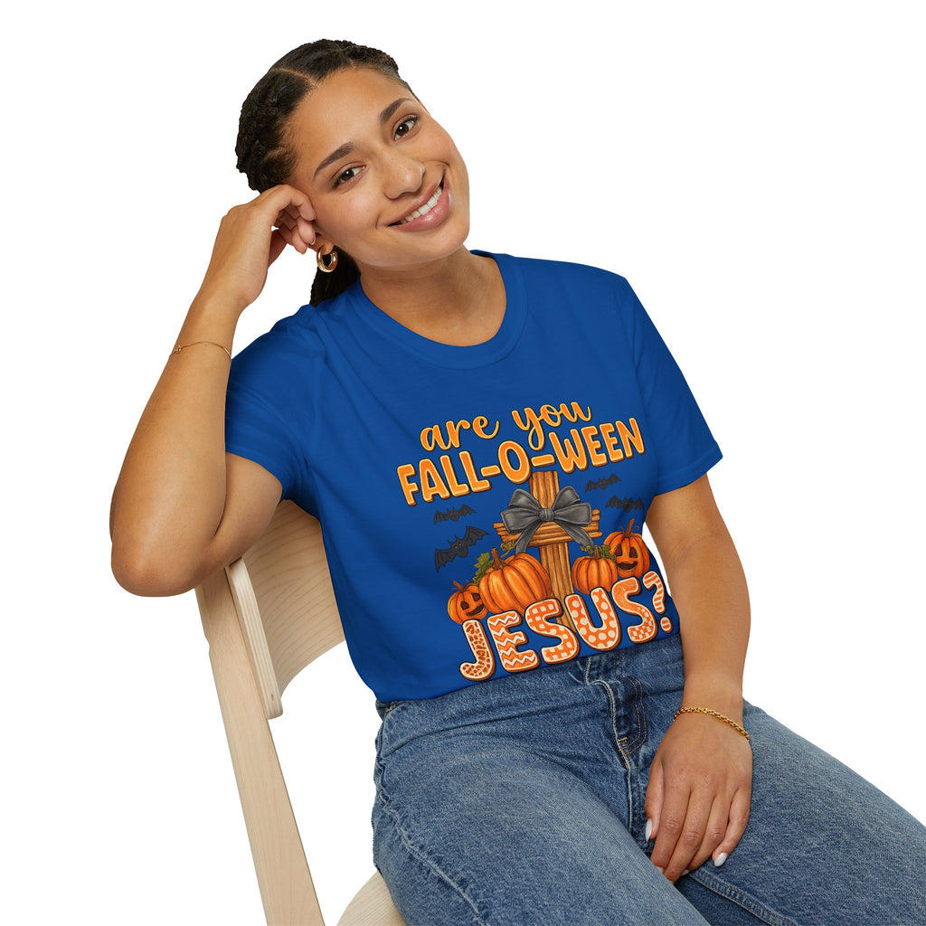 Funny Christian Halloween T-Shirt, Jesus Pumpkin Tee, Unisex Fall Shirt, Autumn Festive Apparel, Holiday Gift Idea