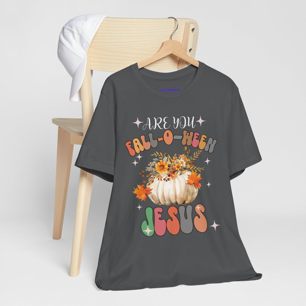 Fall-Themed Jesus Tee, Unisex Jersey T-Shirt, Cozy Autumn Apparel, Thanksgiving Gift, Fall Celebration Shirt, Christian Fashion