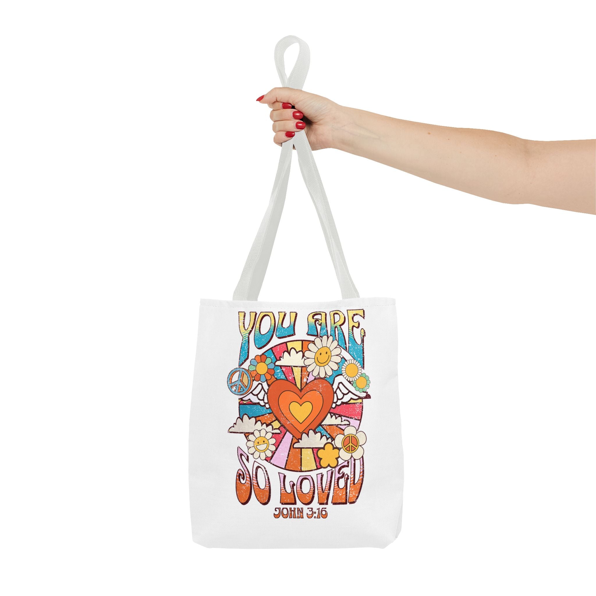Colorful Inspirational Tote Bag, Versatile Shopping Bag, Faith-Based Gift, Motivational Carryall, Perfect for Any Occasion