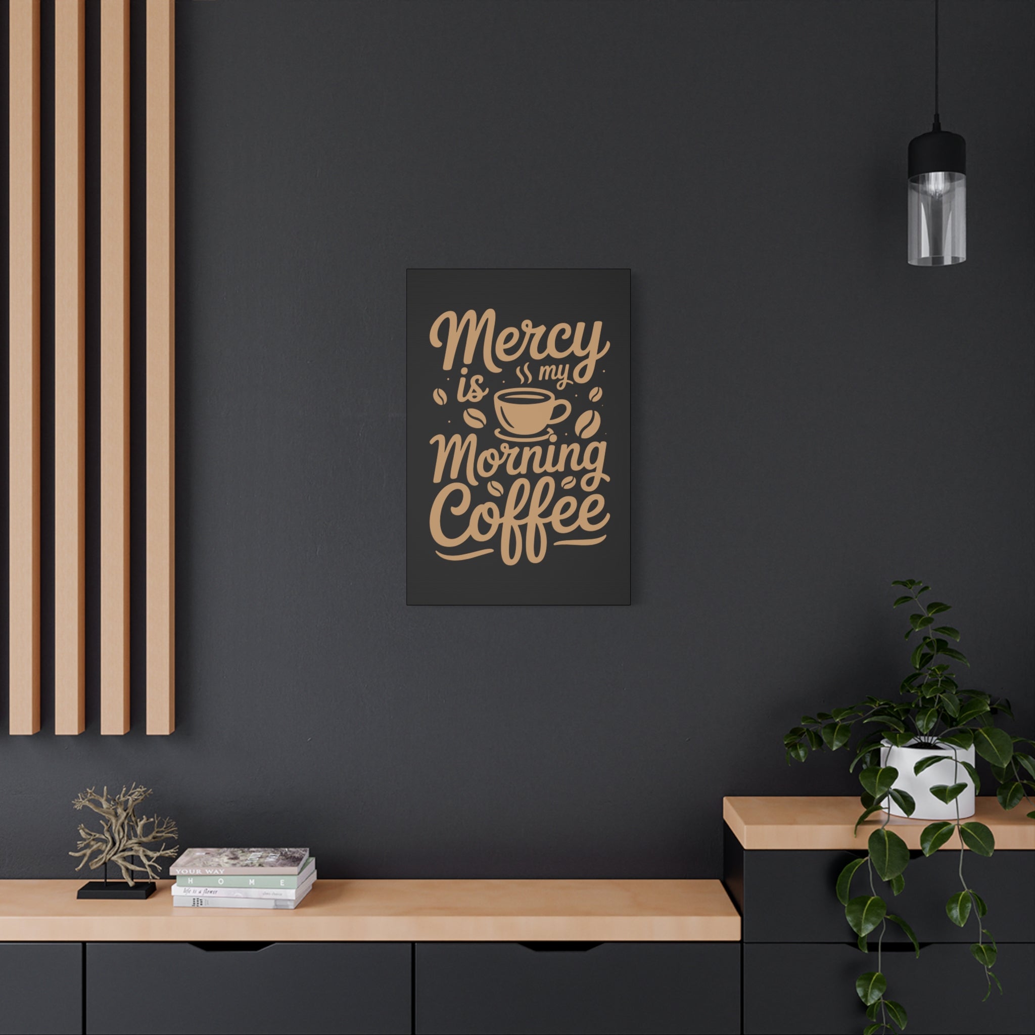 Coffee-Themed Canvas Art Print, Wall Decor for Coffee Lovers, Inspirational Home Decoration, Gift for Friends and Family