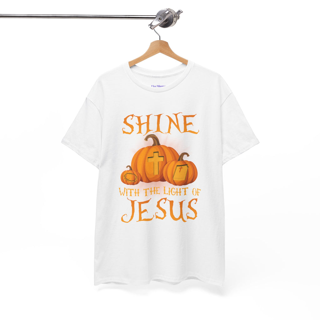 Pumpkin Jesus Unisex Cotton Tee, Faith Tee, Harvest Shirt, Fall Apparel, Christian T-Shirt