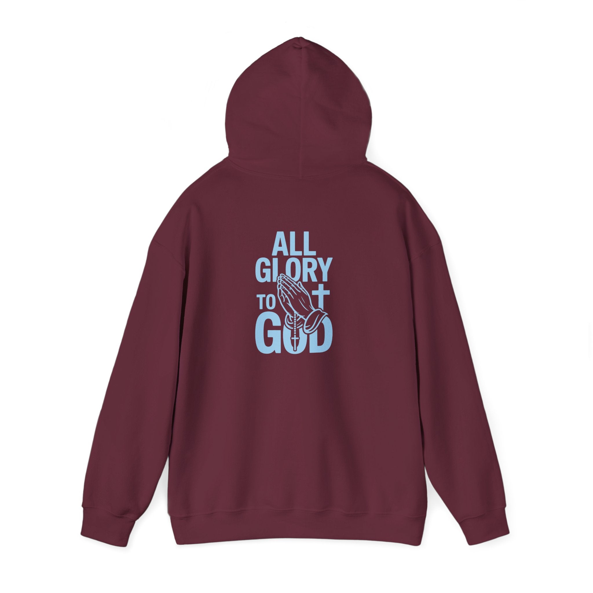 Unisex Inspirational Hooded Sweatshirt - All Glory to God, Faith, Religion, Christian Gifts, Casual Wear, Cozy Hoodie