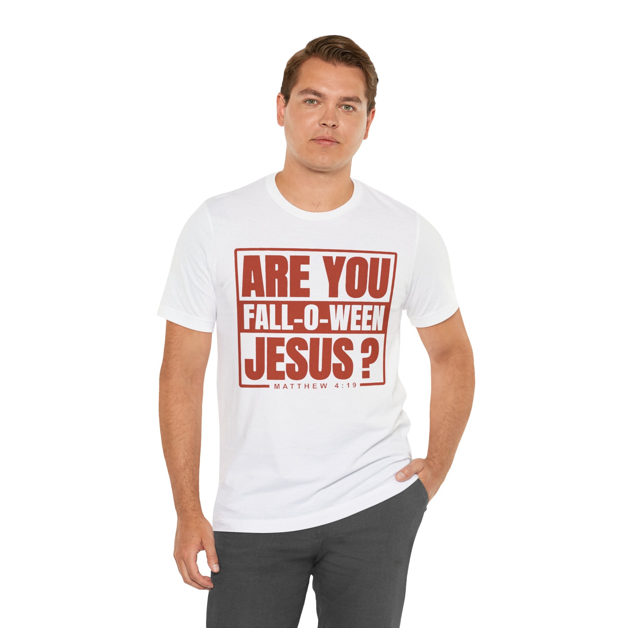 Fall-O-Ween Jesus Tee, Unisex Christian T-shirt, Faith-Based Apparel, Halloween Gospel Shirt, Religious Casual Wear